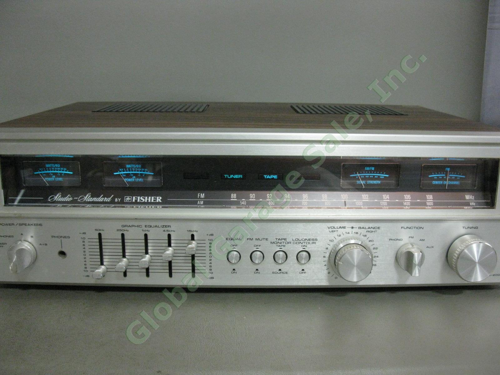 Vtg Studio-Standard By Fisher RS-2004A AM/FM Stereo Receiver Tuner Amp 45WPC NR! 3