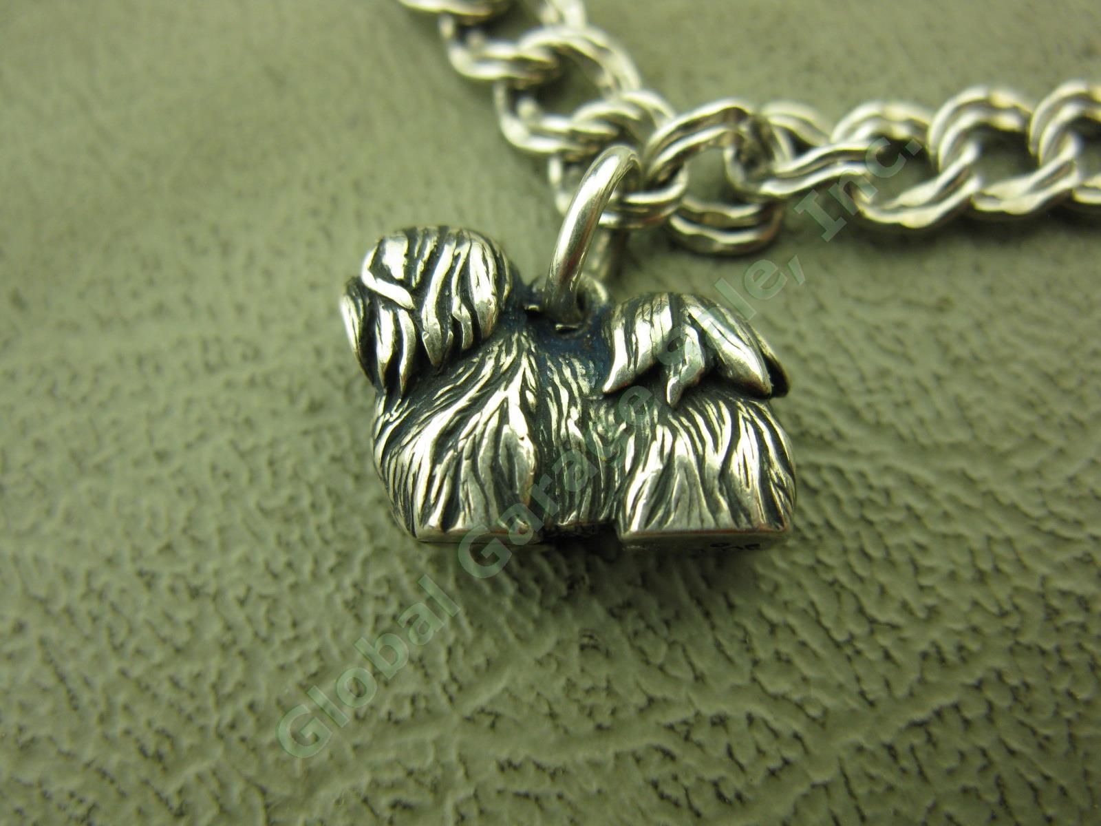James Avery Sterling Silver Charm Bracelet Mailbox Lhasa Apso 2003 Note+ Retired 3