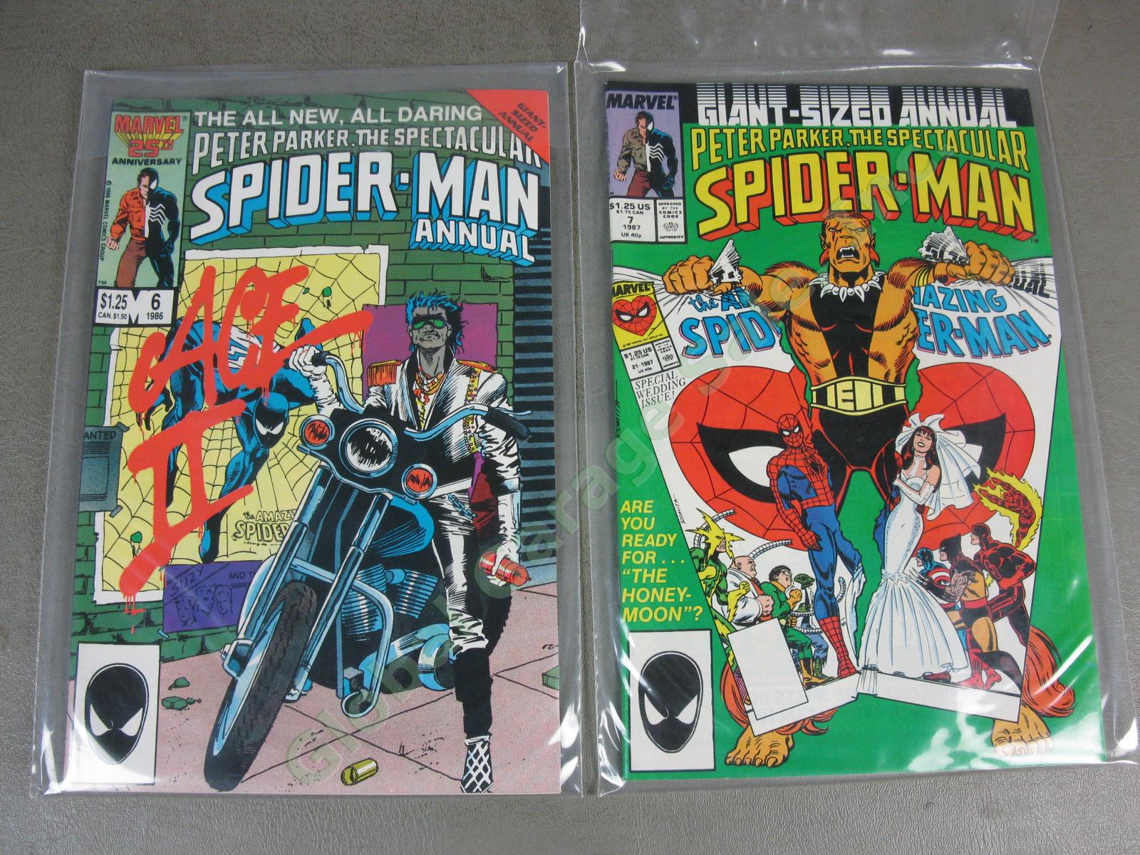113 Vtg 1977-1990 Peter Parker Spectacular Spider-Man Comic Books Lot + Annuals 17