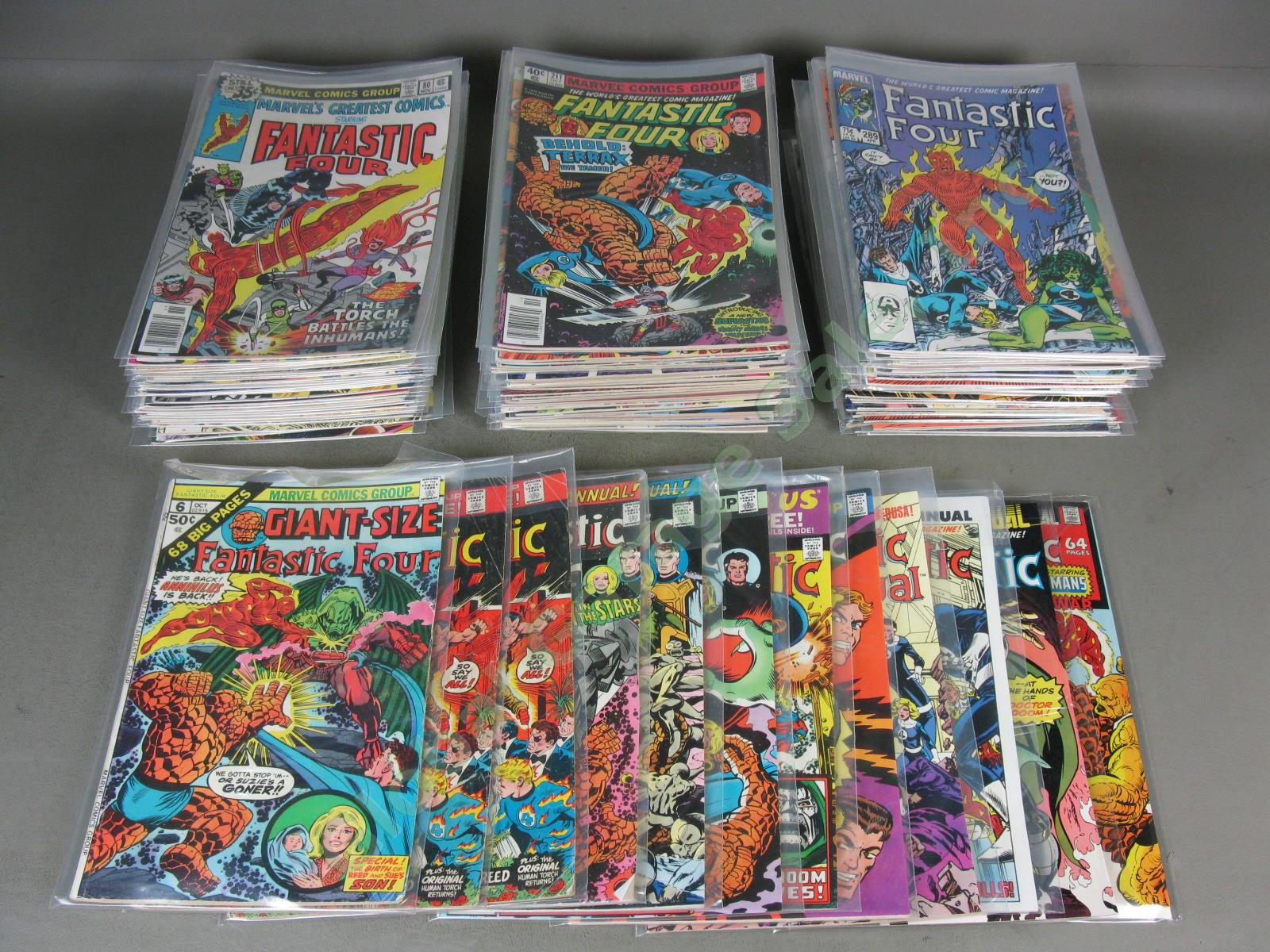 134 Vtg 1973-1989 Marvel Fantastic Four Comic Lot w/Giant King Size + Annuals NR