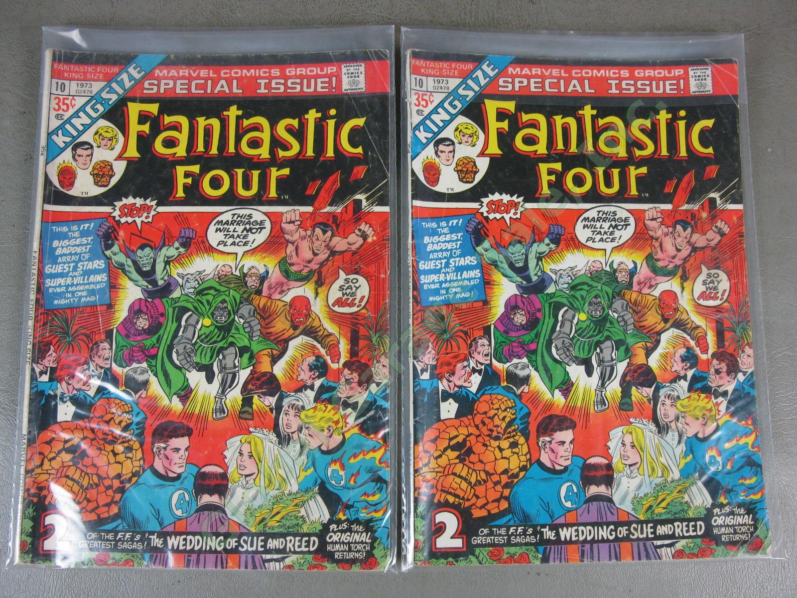 134 Vtg 1973-1989 Marvel Fantastic Four Comic Lot w/Giant King Size + Annuals NR 3