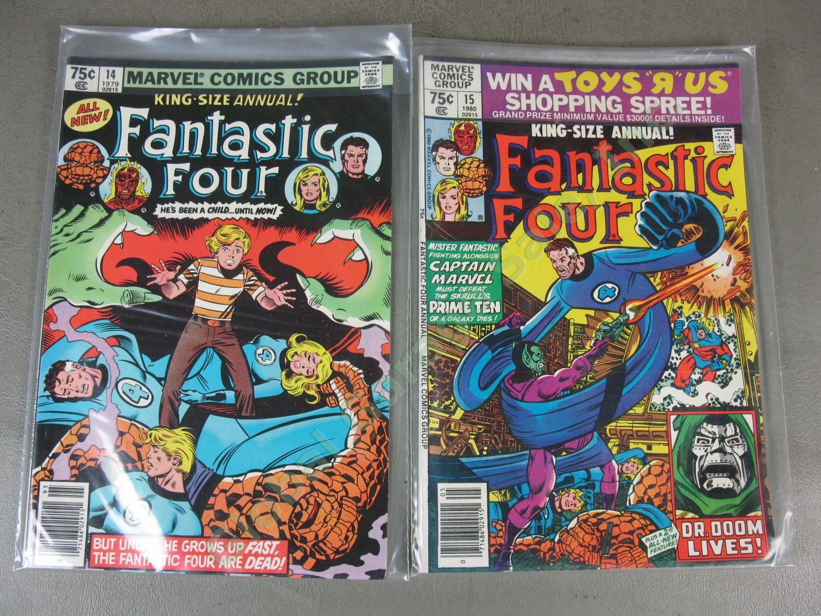 134 Vtg 1973-1989 Marvel Fantastic Four Comic Lot w/Giant King Size + Annuals NR 5