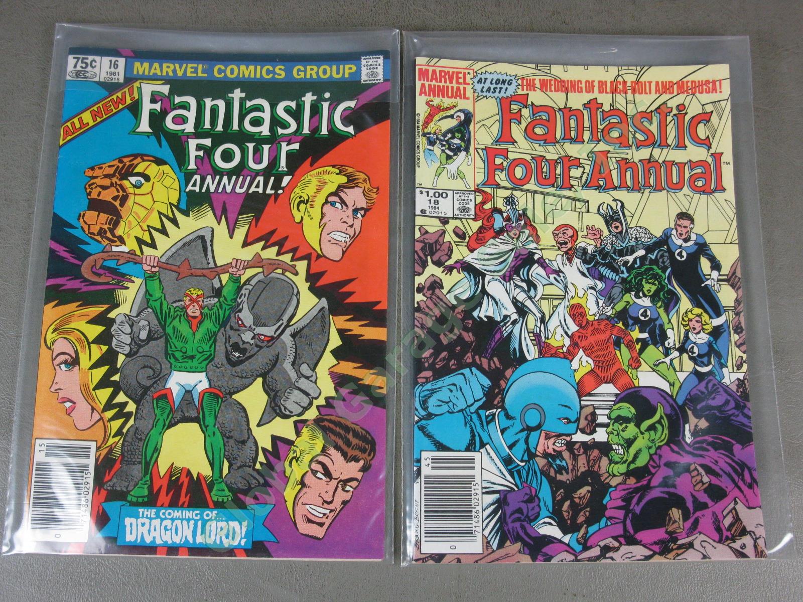 134 Vtg 1973-1989 Marvel Fantastic Four Comic Lot w/Giant King Size + Annuals NR 6