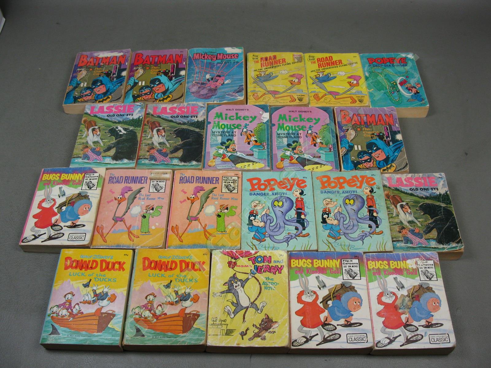 66 Big Little Book Lot Bugs Bunny Popeye Disney Donald Duck Lassie Lone Ranger + 5