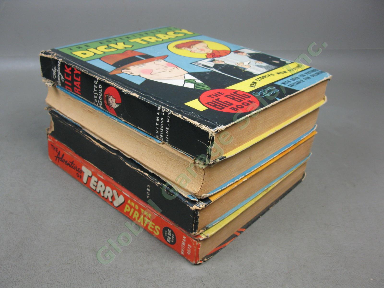 Vtg Big Books Lot Dick Tracy Mickey Mouse Popeye Adventure Terry And The Pirates