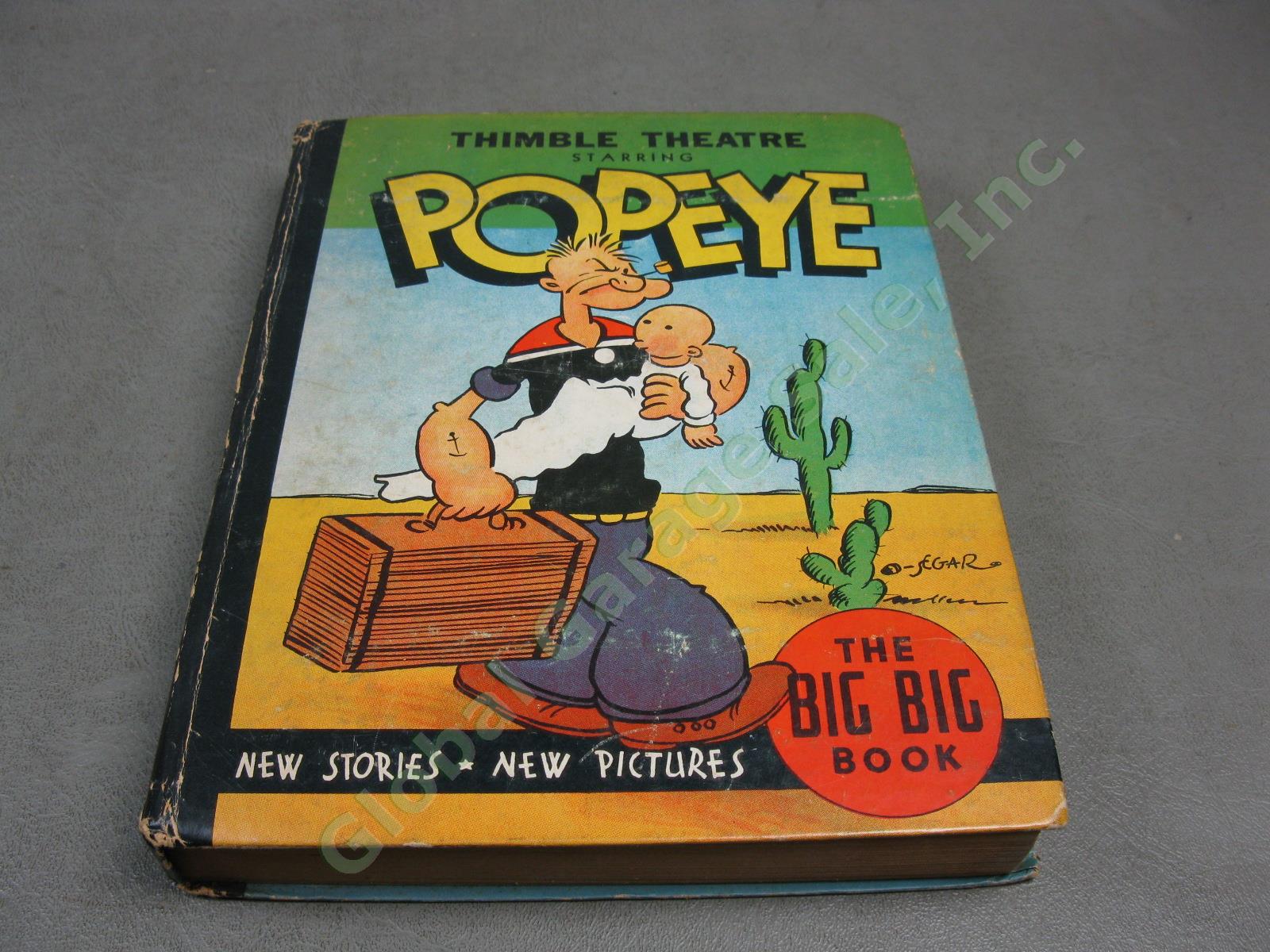 Vtg Big Books Lot Dick Tracy Mickey Mouse Popeye Adventure Terry And The Pirates 12