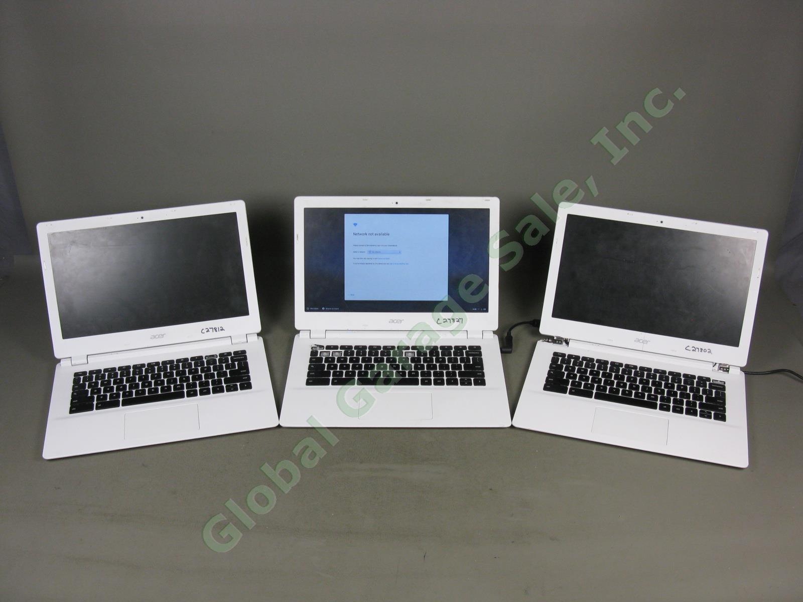 3 Acer 13 Chromebook CB5-311-T9Y2 Lot 2.1GHz 4GB Working Cond Good Screens AS-IS