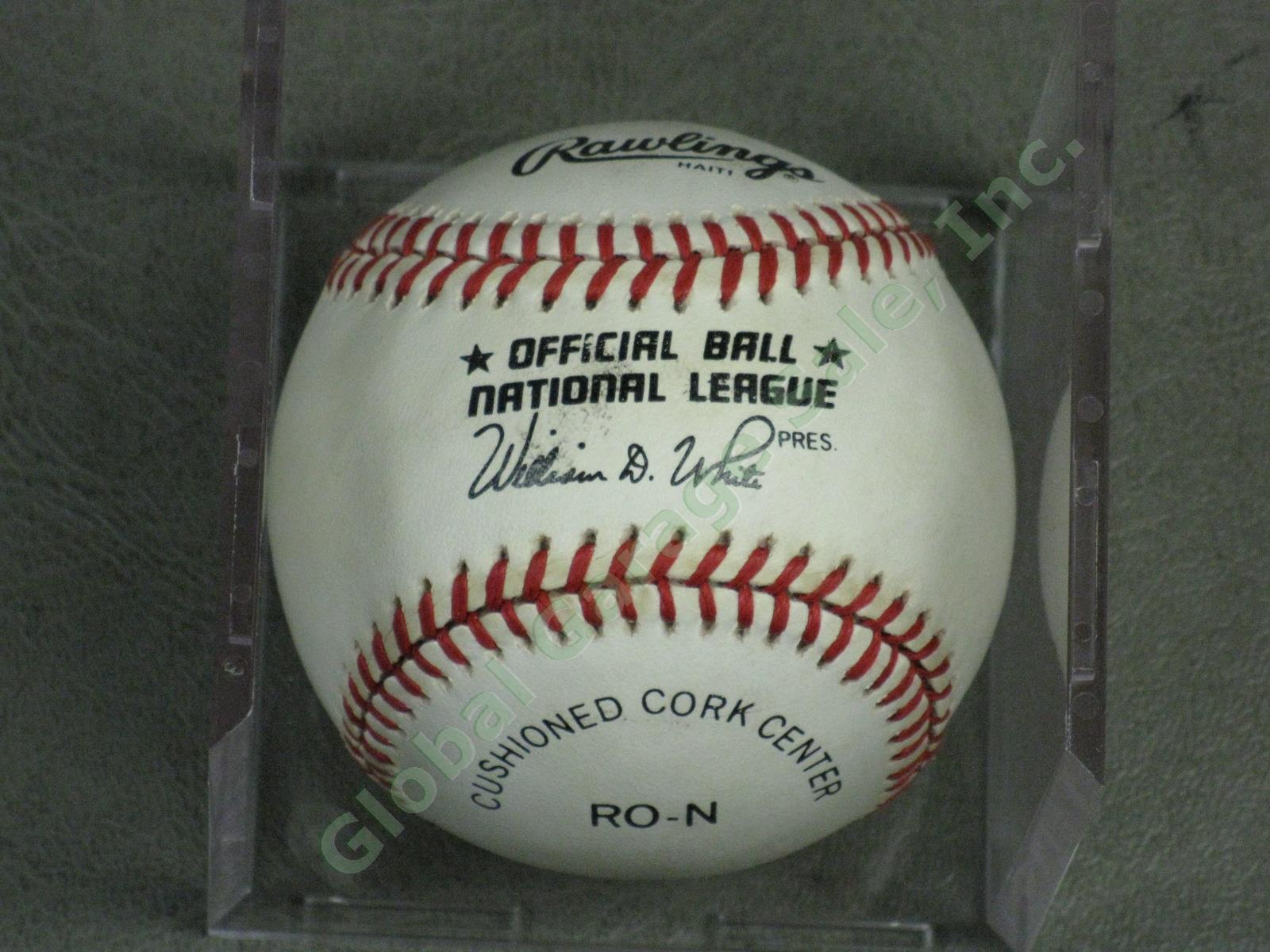 Leo Durocher Hall Of Fame Hand Signed Ball Official National League Baseball NR! 2