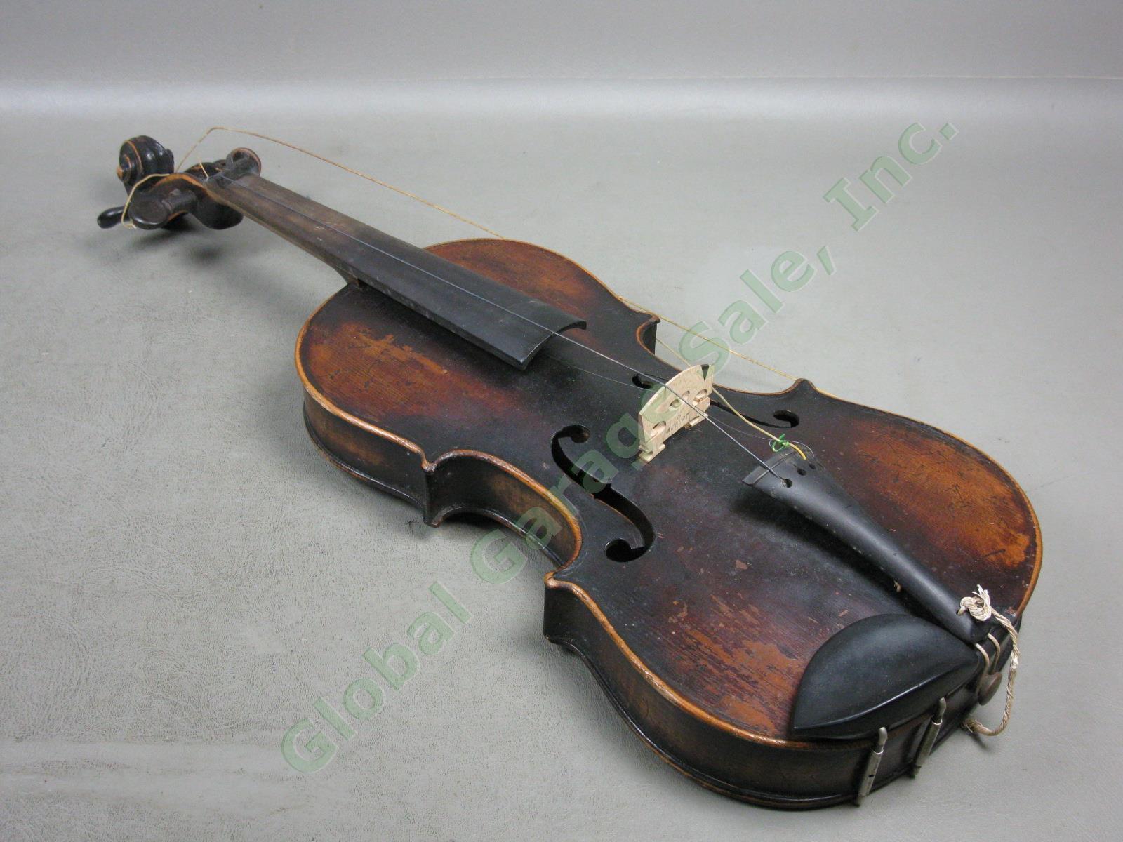 Vtg 4/4 Size 23.5" Antonius Stradivarius Cremonensis Faciebat Anno 1741 Viola ++ 1
