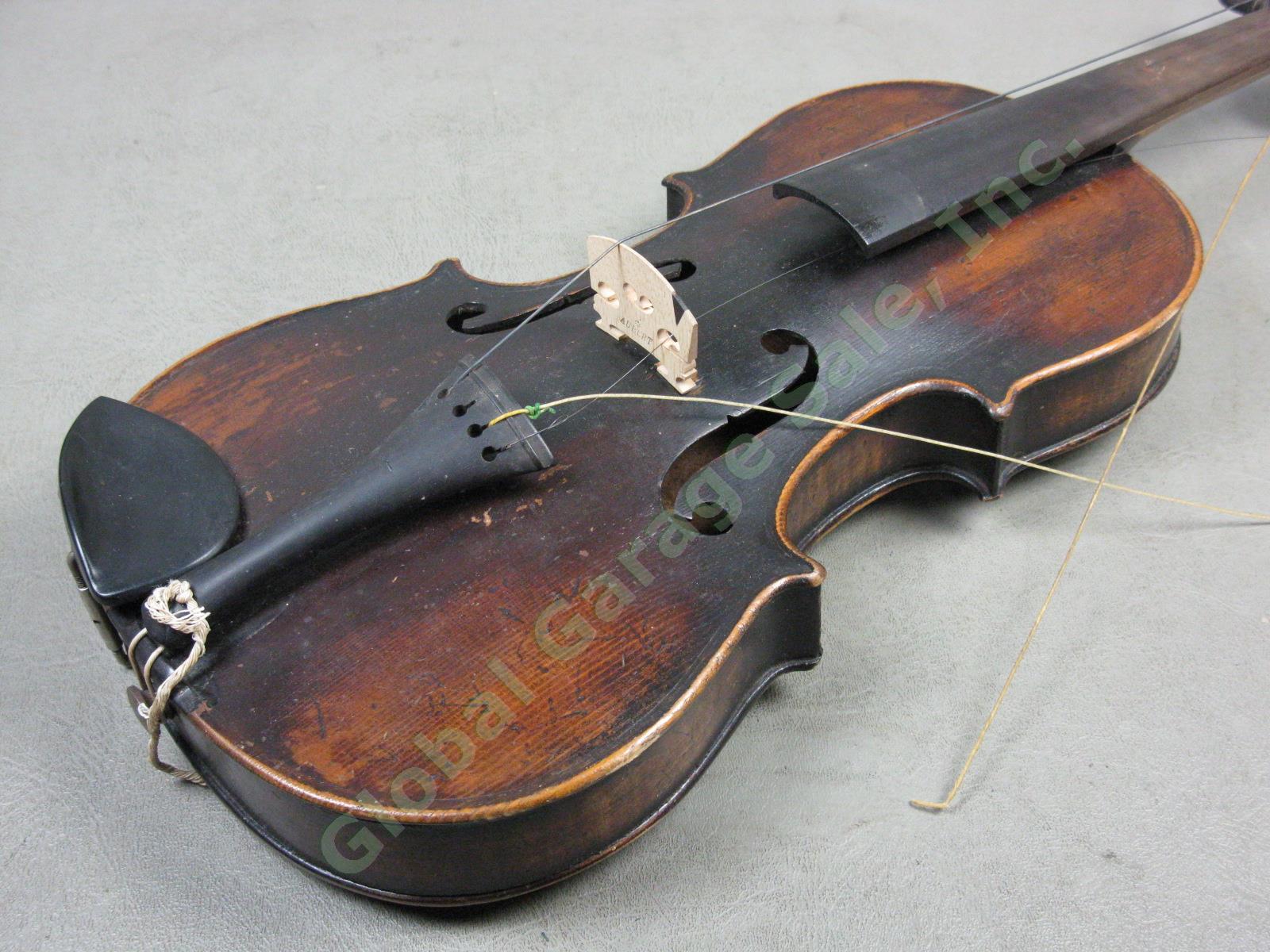 Vtg 4/4 Size 23.5" Antonius Stradivarius Cremonensis Faciebat Anno 1741 Viola ++ 2
