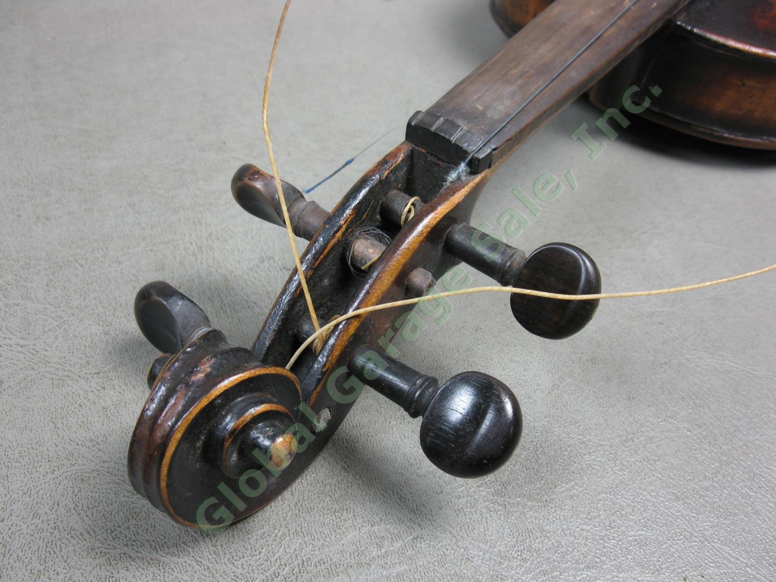 Vtg 4/4 Size 23.5" Antonius Stradivarius Cremonensis Faciebat Anno 1741 Viola ++ 5