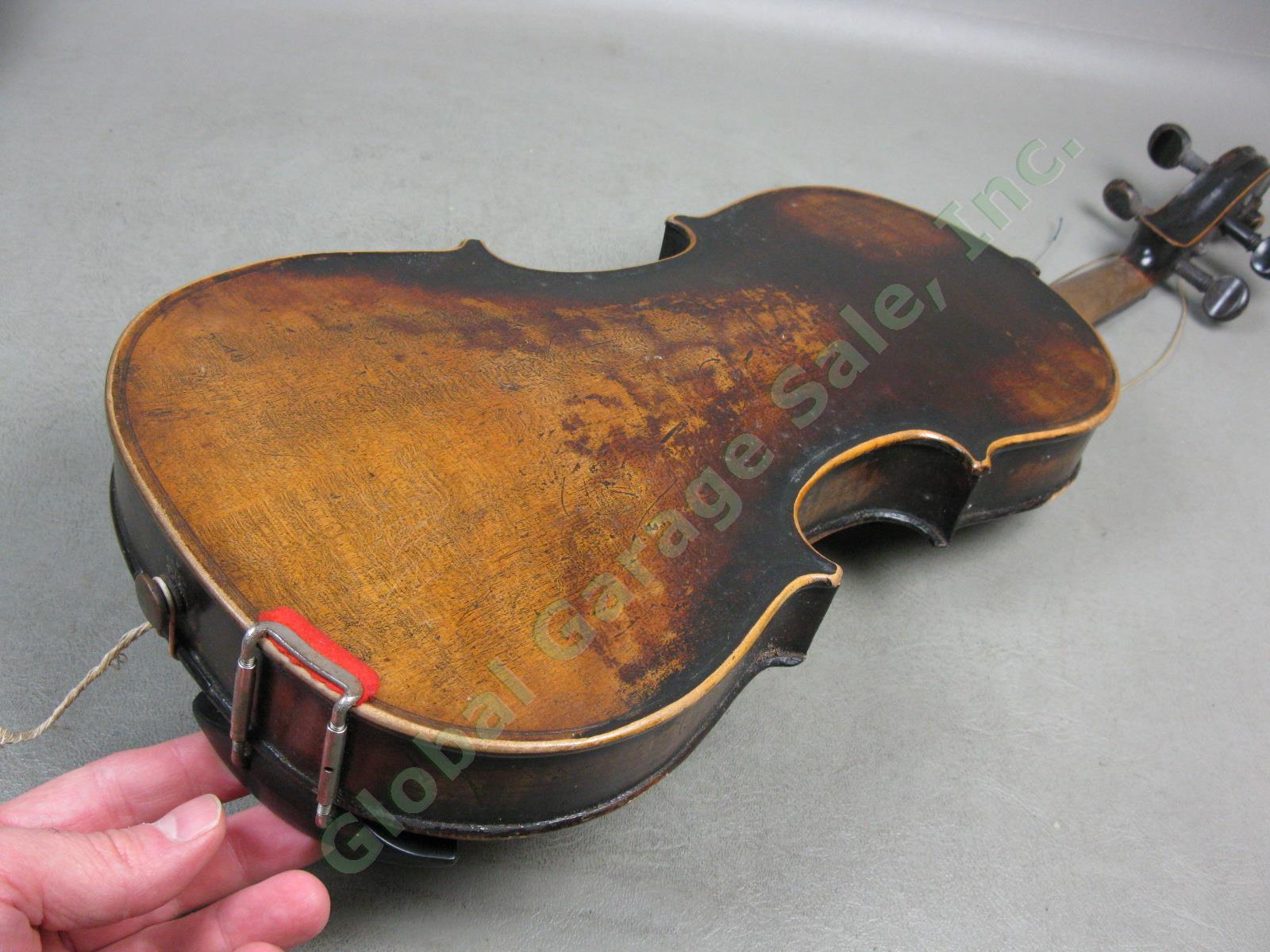 Vtg 4/4 Size 23.5" Antonius Stradivarius Cremonensis Faciebat Anno 1741 Viola ++ 7