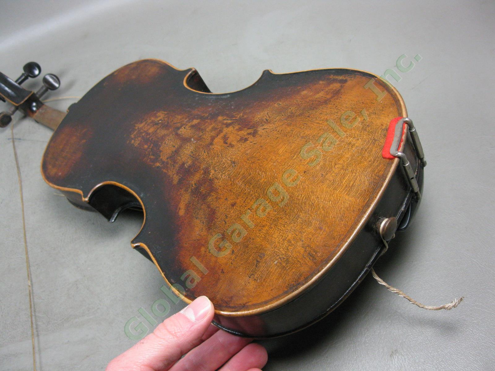 Vtg 4/4 Size 23.5" Antonius Stradivarius Cremonensis Faciebat Anno 1741 Viola ++ 8