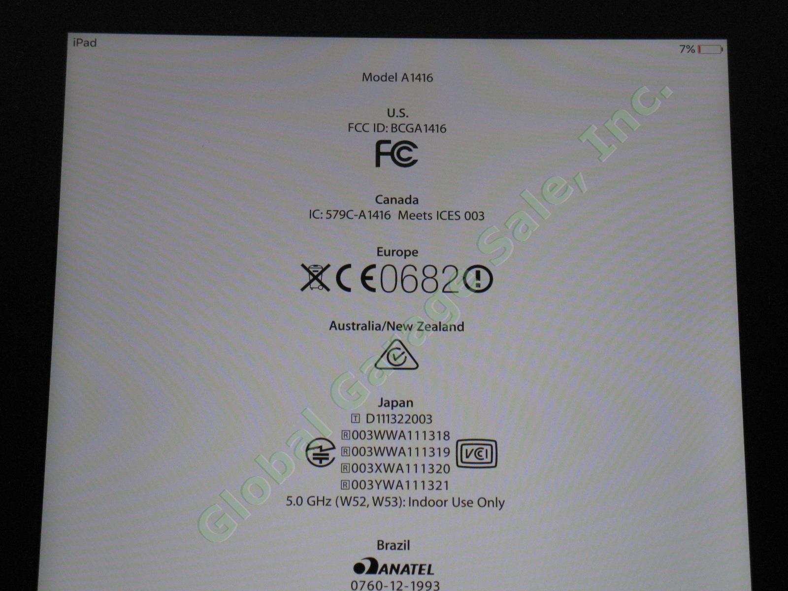 Apple iPad 3 3rd Generation Tablet A1416 MC706LL/A 32GB Wi-Fi Black Works Great 1