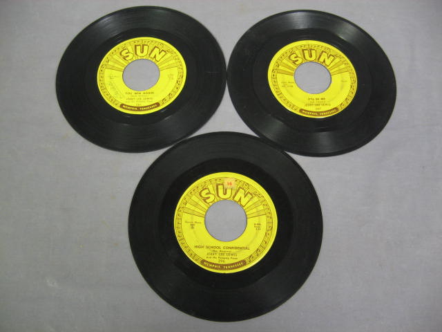Vintage 45 Record Lot Beatles Elvis Jerry Lee Lewis Sun 1