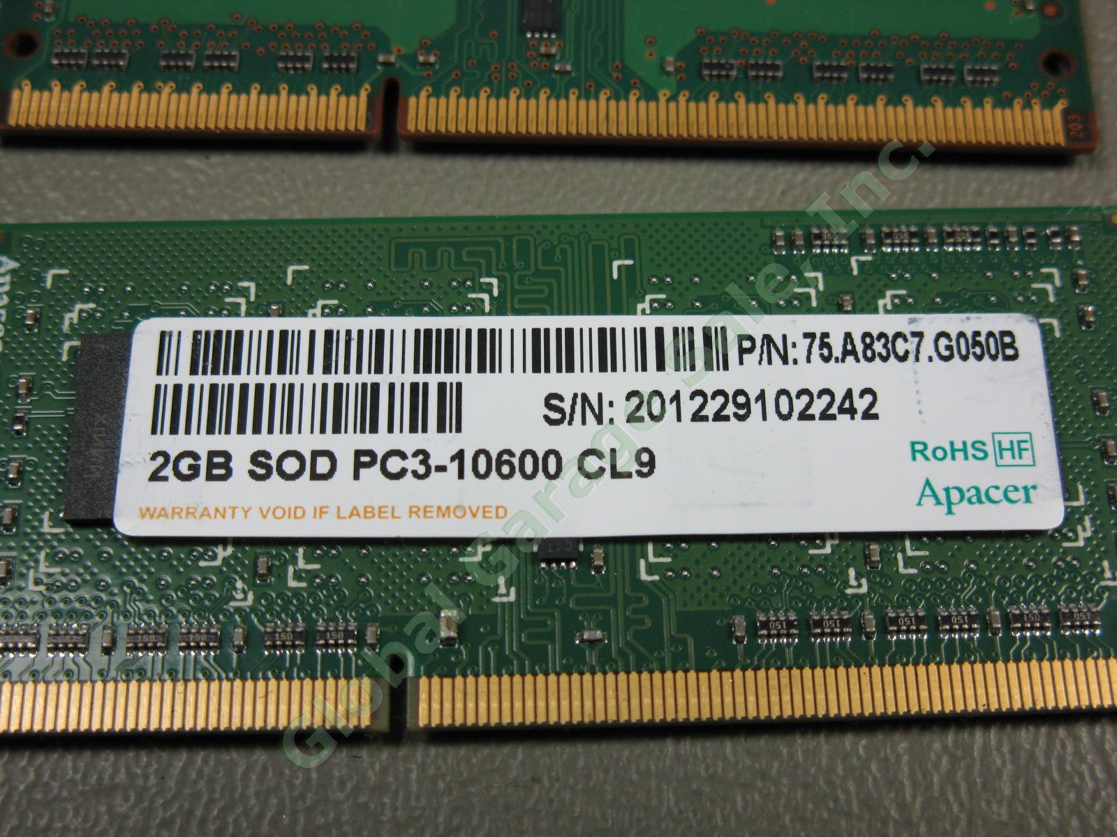 80GB 40x2GB PC3-10600 S DDR3-1333 1RX8 2RX8 SODIMM 204-Pin Laptop RAM Memory Lot 2