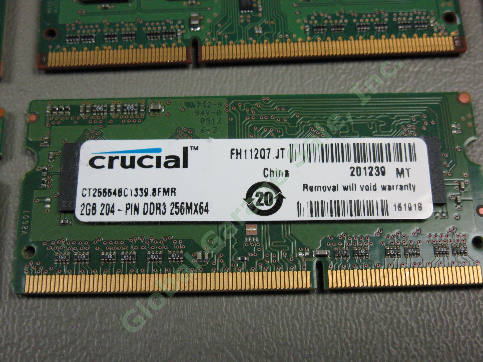 80GB 40x2GB PC3-10600 S DDR3-1333 1RX8 2RX8 SODIMM 204-Pin Laptop RAM Memory Lot 3
