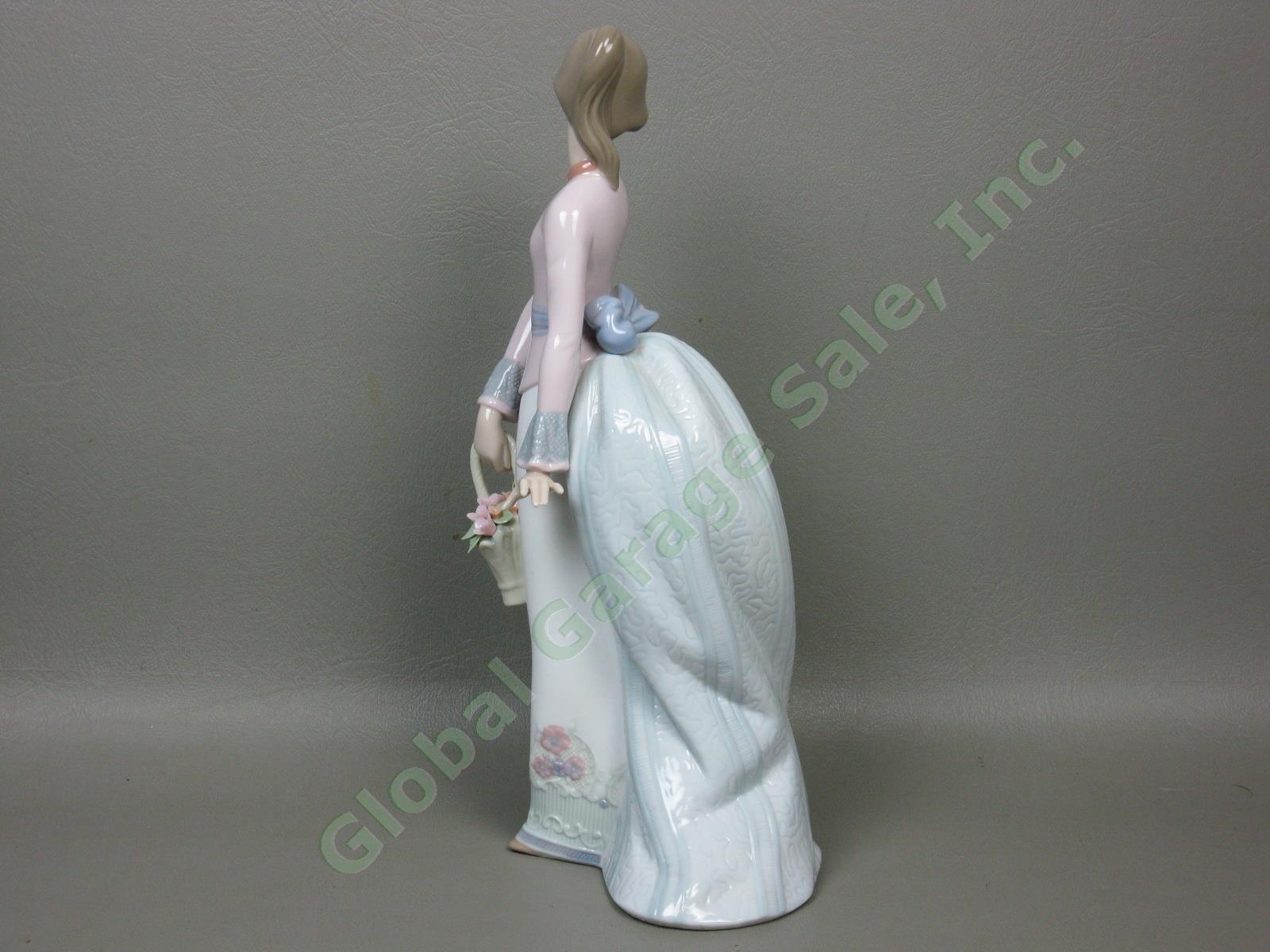 Vtg 1994 Lladro Collectors Society #7622 Basket Of Love Figurine Woman Flowers 4