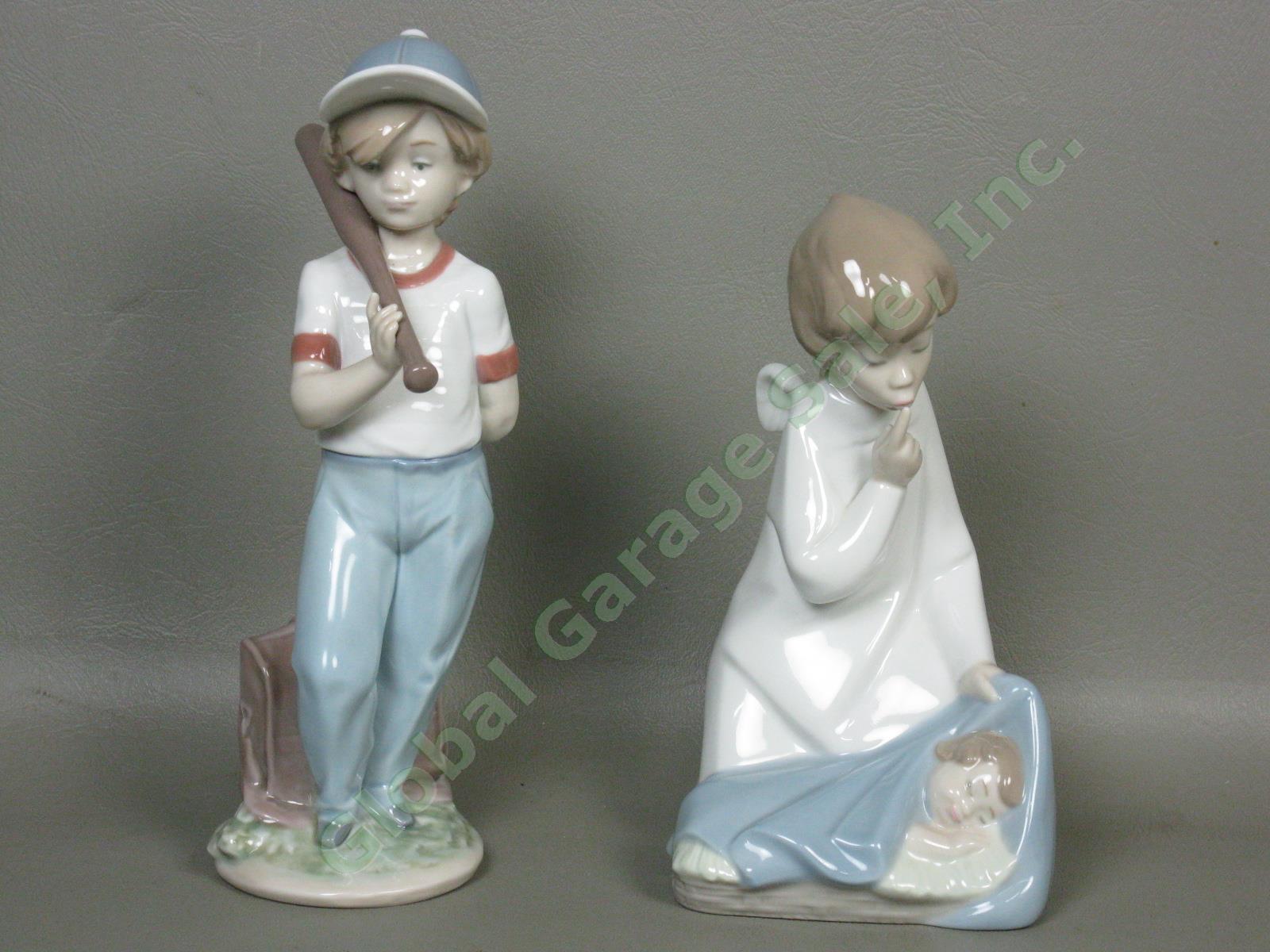 4 Vtg Lladro Figurines Lot 4635 7607 7610 7619 Can I Play All Aboard Flower Song 1
