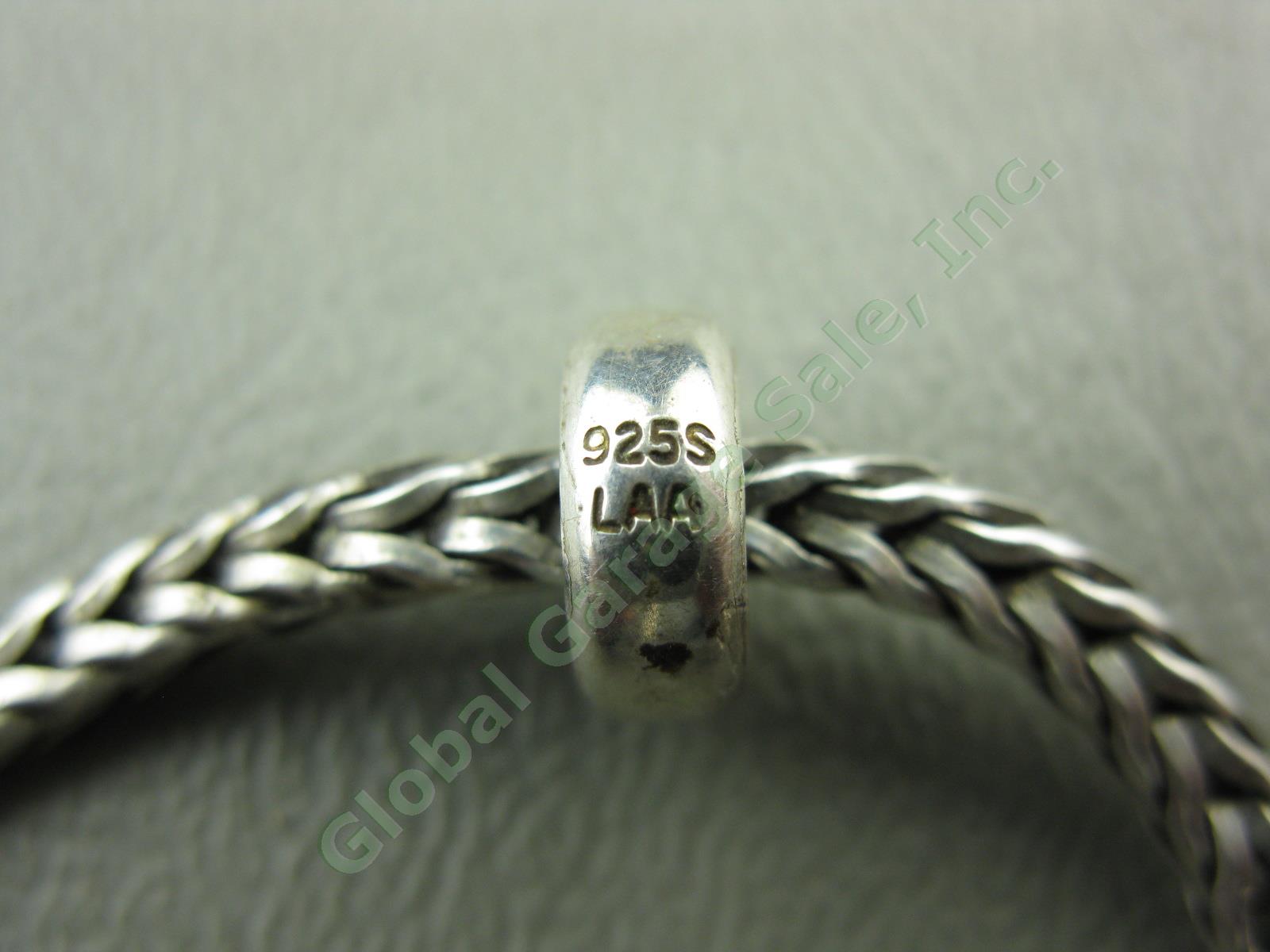 Trollbeads LAA 925 S Sterling Silver Bracelet Swan Lock Chamilia Charm Beads Lot 3