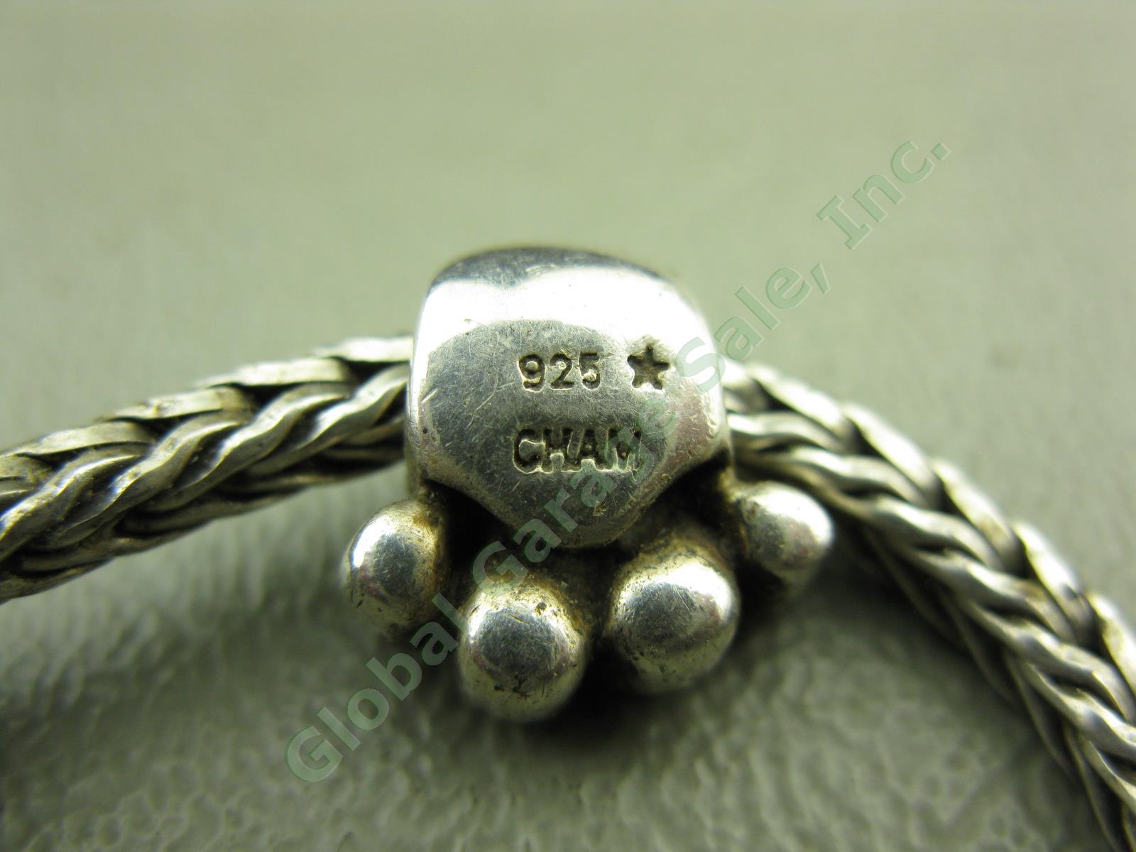 Trollbeads LAA 925 S Sterling Silver Bracelet Swan Lock Chamilia Charm Beads Lot 4