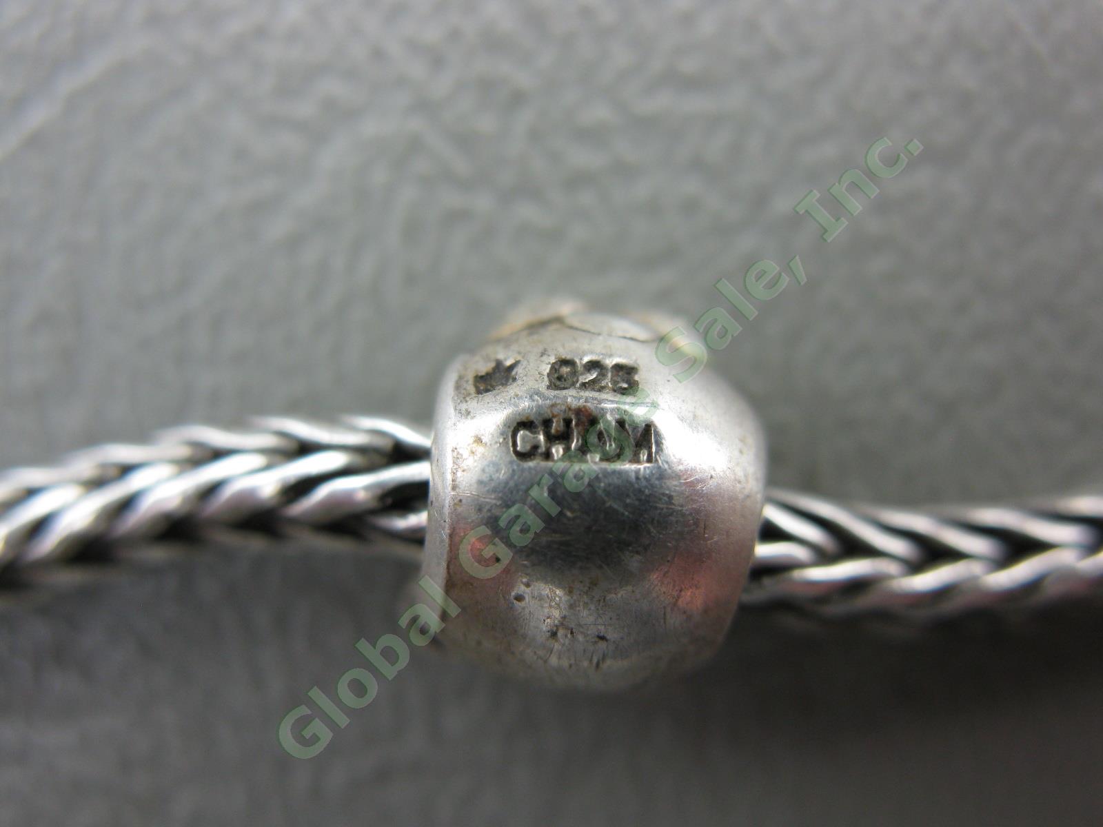 Trollbeads LAA 925 S Sterling Silver Bracelet Swan Lock Chamilia Charm Beads Lot 6