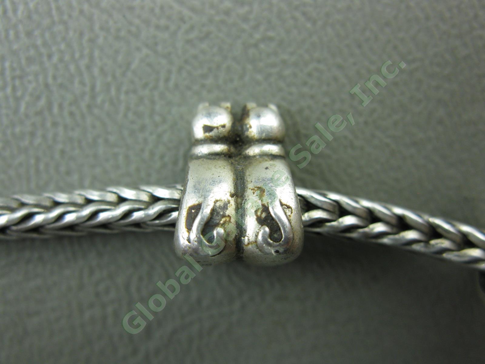 Trollbeads LAA 925 S Sterling Silver Bracelet Swan Lock Chamilia Charm Beads Lot 8