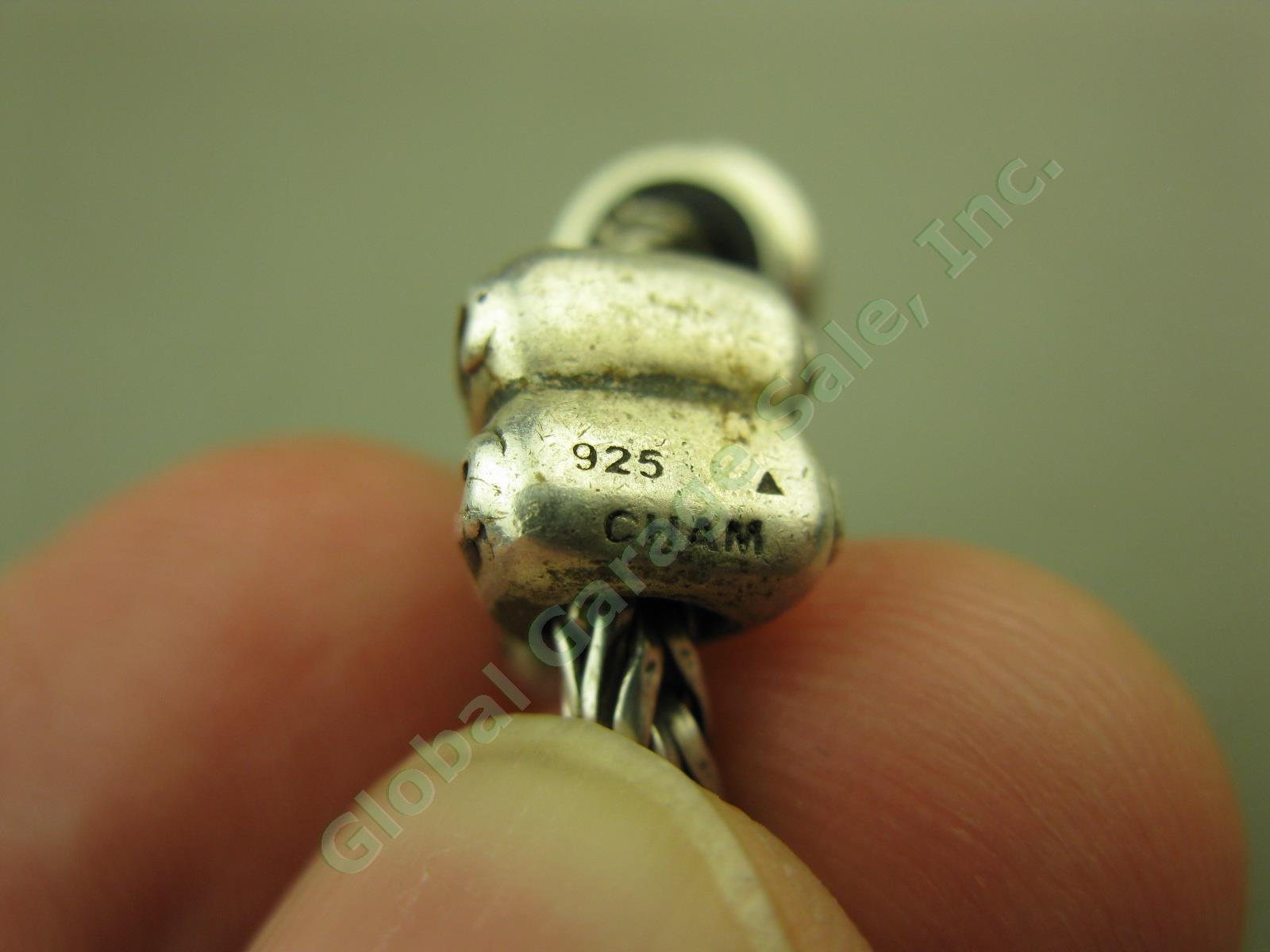 Trollbeads LAA 925 S Sterling Silver Bracelet Swan Lock Chamilia Charm Beads Lot 9