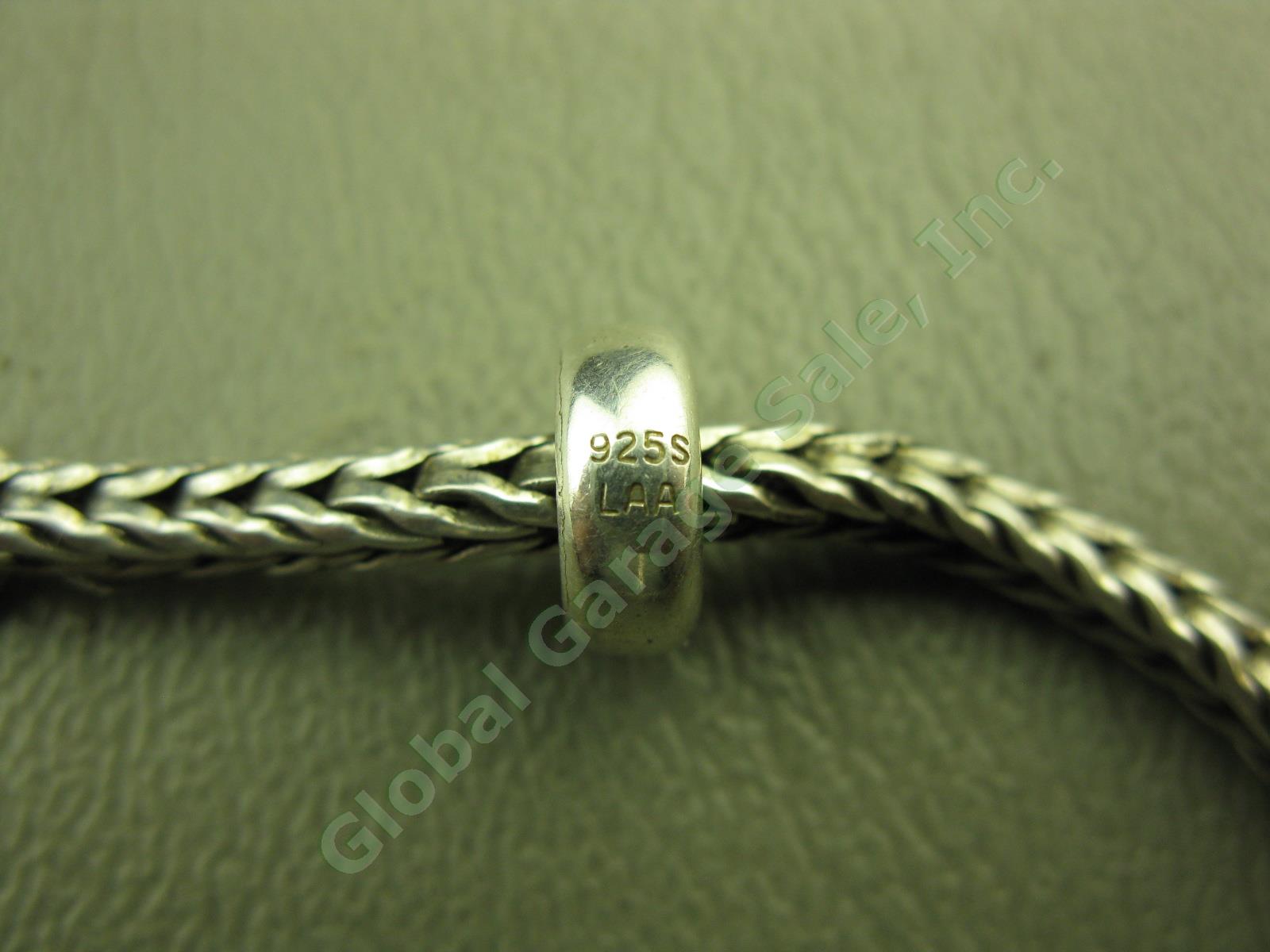Trollbeads LAA 925 S Sterling Silver Bracelet Swan Lock Chamilia Charm Beads Lot 10