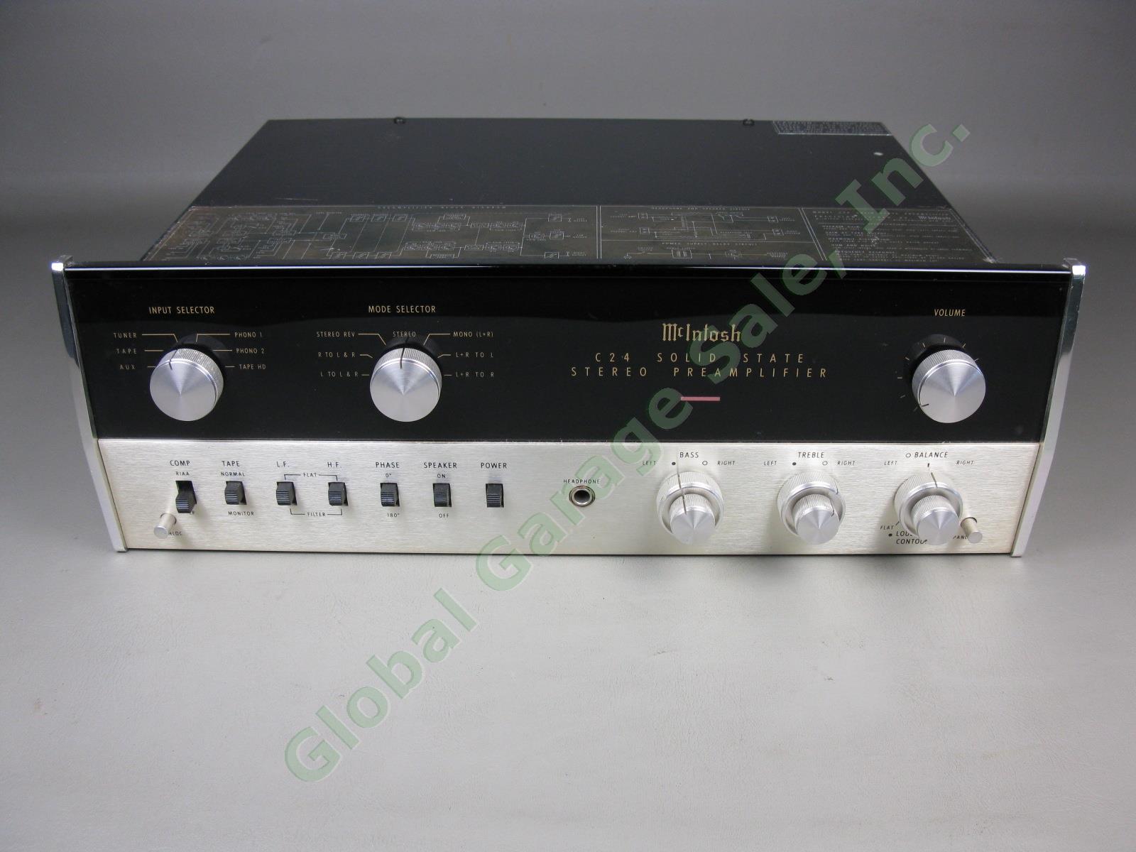 Vtg ~1970 McIntosh C24 Solid State Stereo Preamplifier Bare No Cabinet