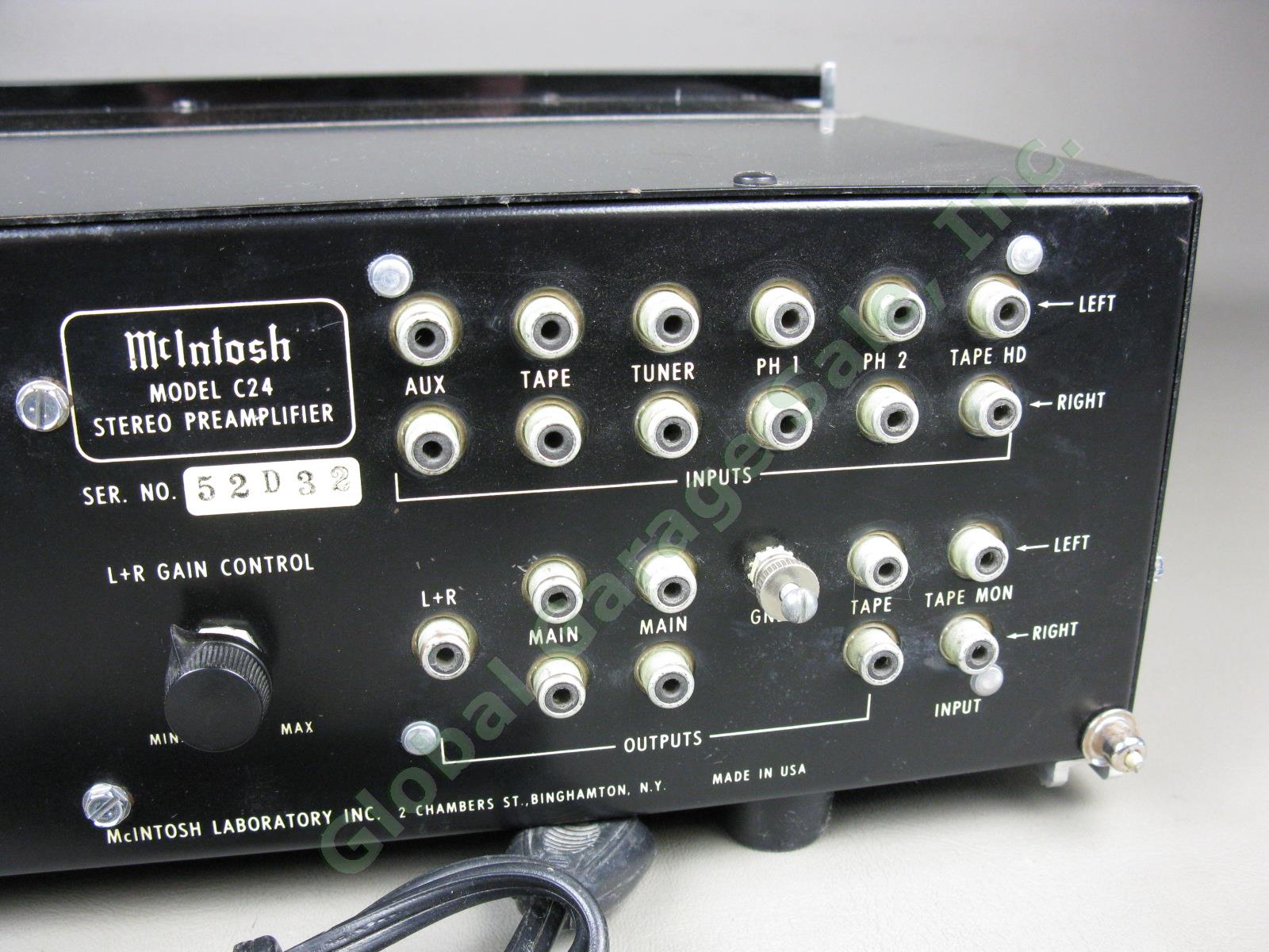 Vtg ~1970 McIntosh C24 Solid State Stereo Preamplifier Bare No Cabinet 8