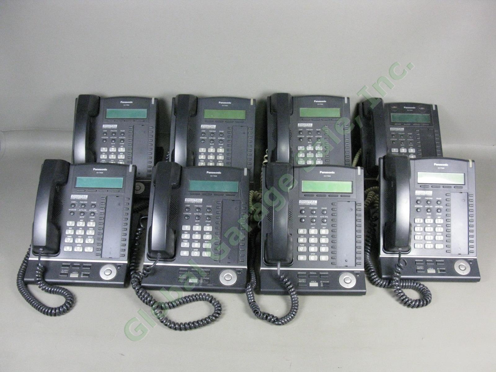 8 Panasonic Phone System Lot KX-T7630-B KX-T7633-B Digital Display Speakerphones