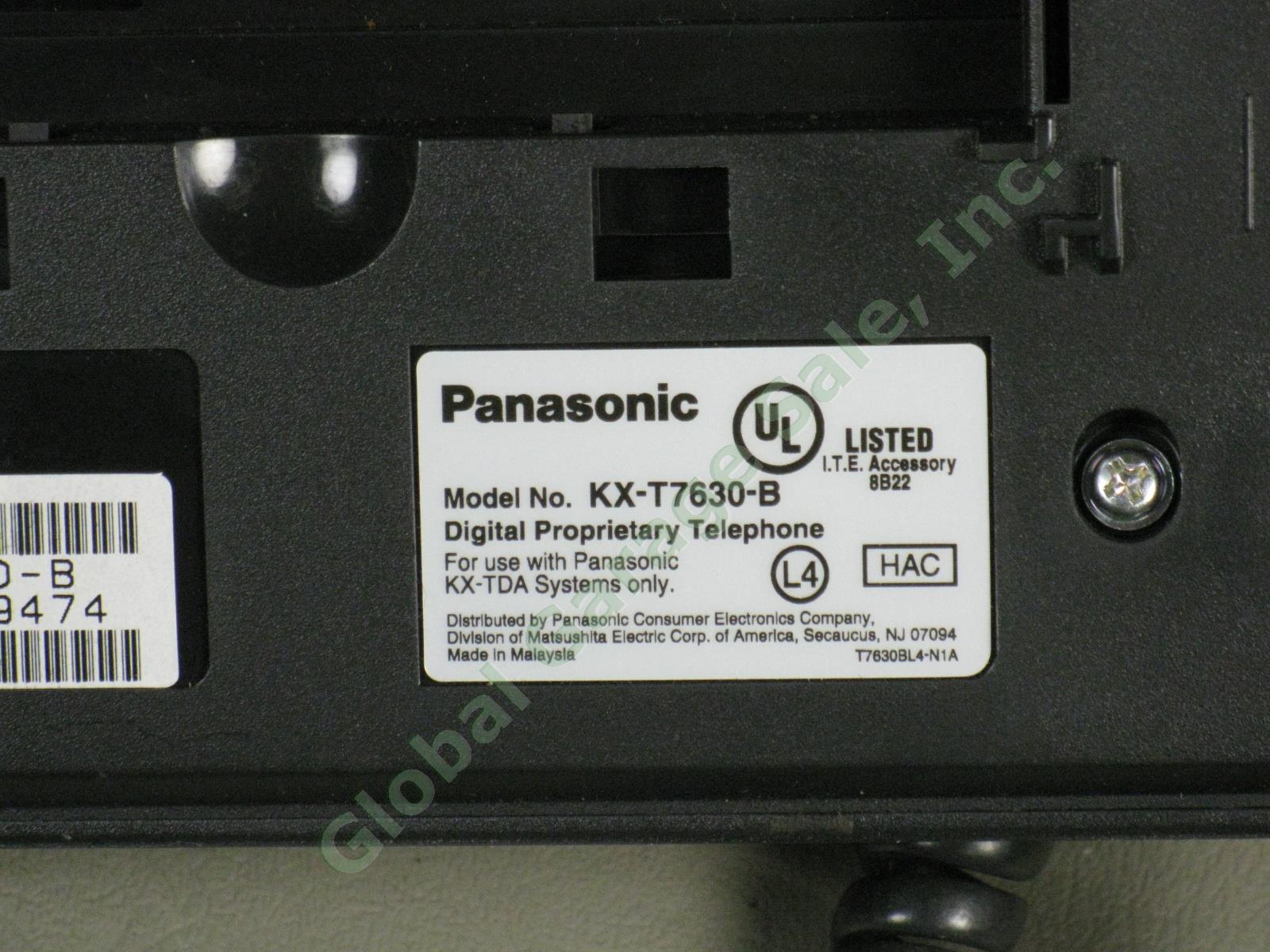8 Panasonic Phone System Lot KX-T7630-B KX-T7633-B Digital Display Speakerphones 3