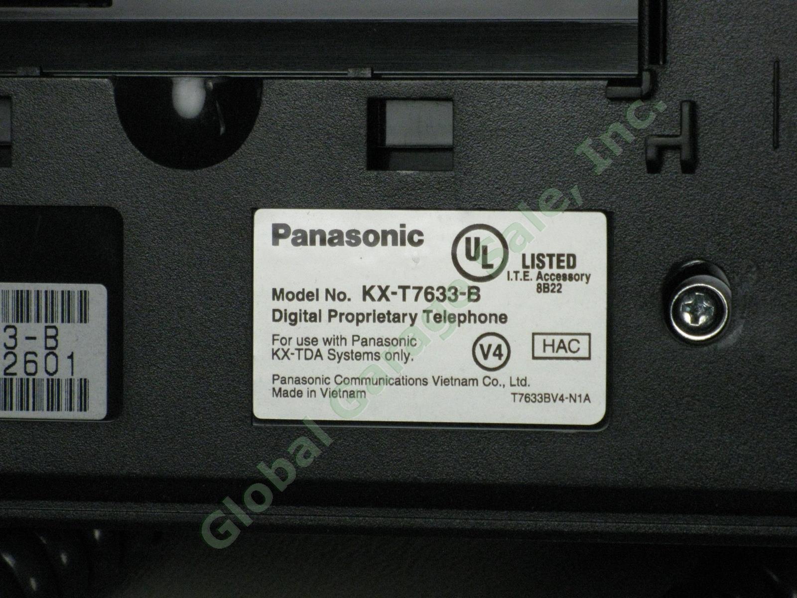 8 Panasonic Phone System Lot KX-T7630-B KX-T7633-B Digital Display Speakerphones 4