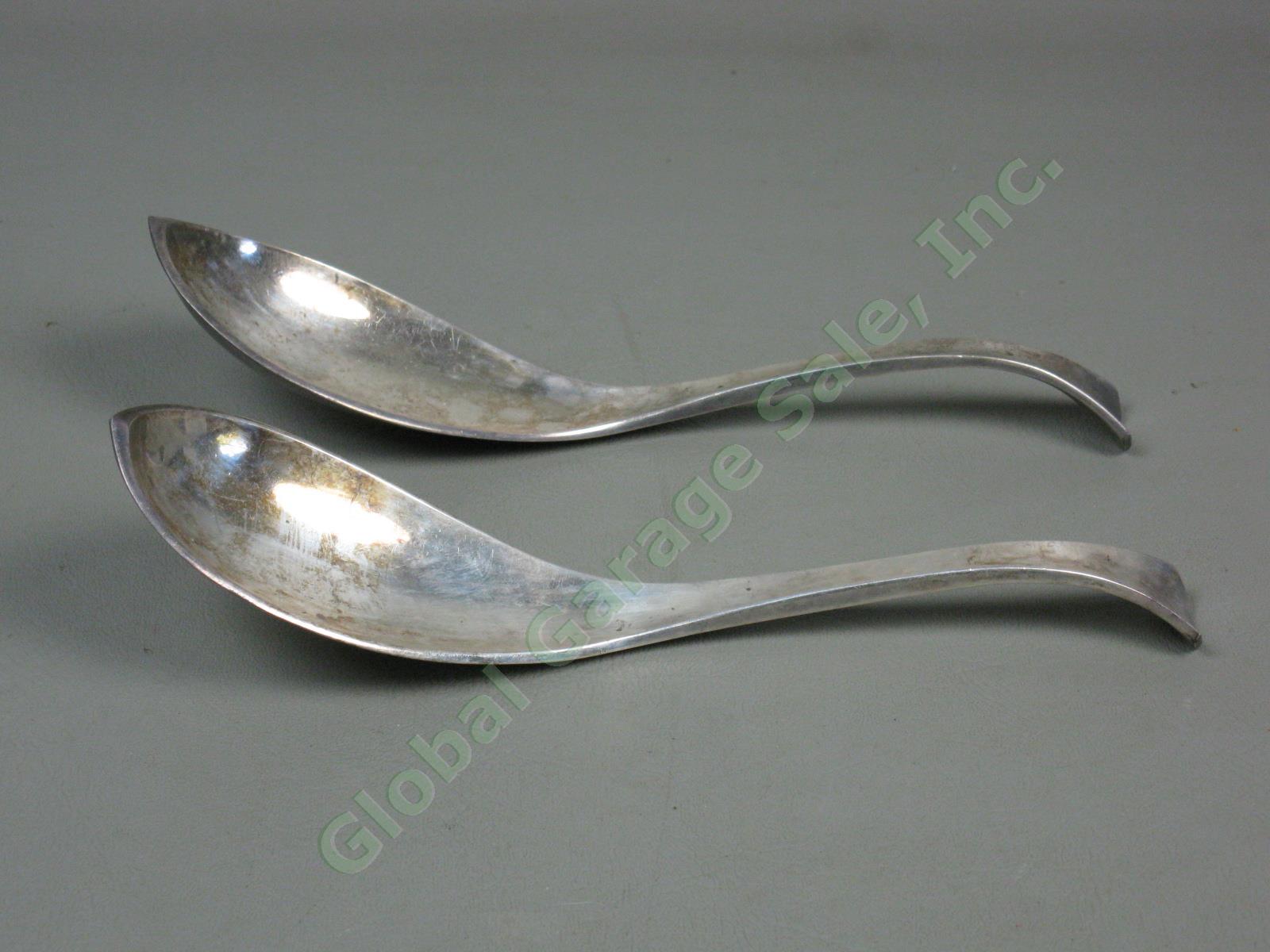 Vtg Carl Antonsen Denmark Mid Century Sterling Silver Serving Ladles Spoons 209g 1