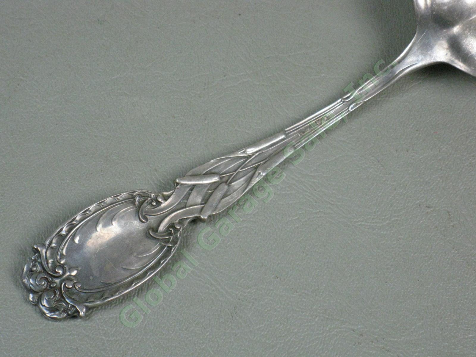 Vtg Antique Frank Whiting 11.5" Sterling Silver Cattail Dolphin Fish Server 140g 6