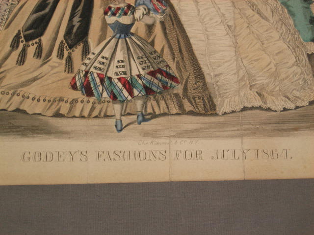 17 Antique Color Fashion Plate Collection Lot Godey