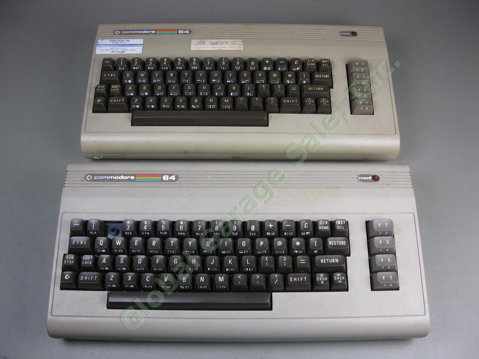 2 Vtg Commodore 64 Personal Computers Lot Untested As-Is Parts/Repair No Power??