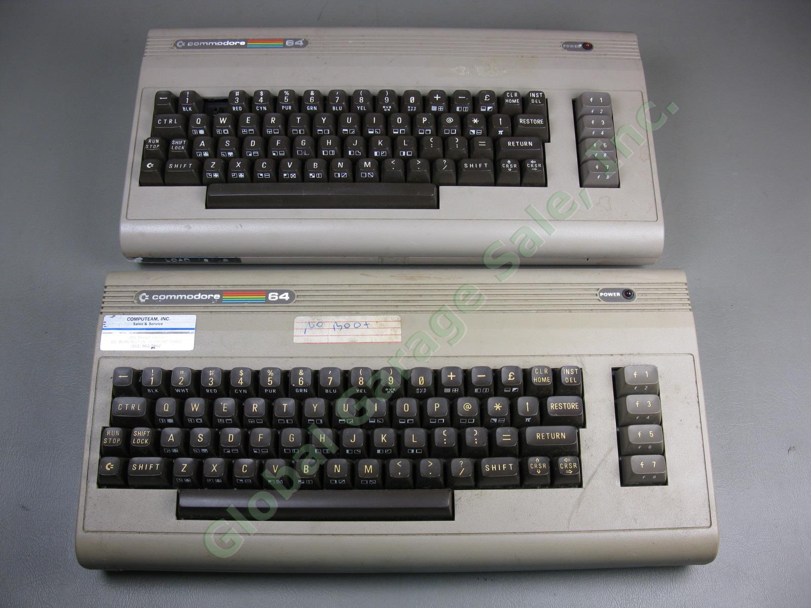 2 Vtg Commodore 64 Personal Computers Lot Untested As-Is Parts/Repair No Power?? 1