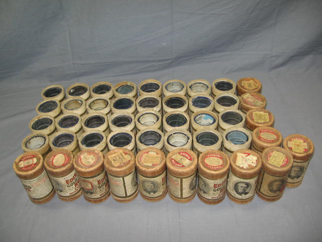Edison Gold Moulded Cylinder Phonograph Records Lot NR