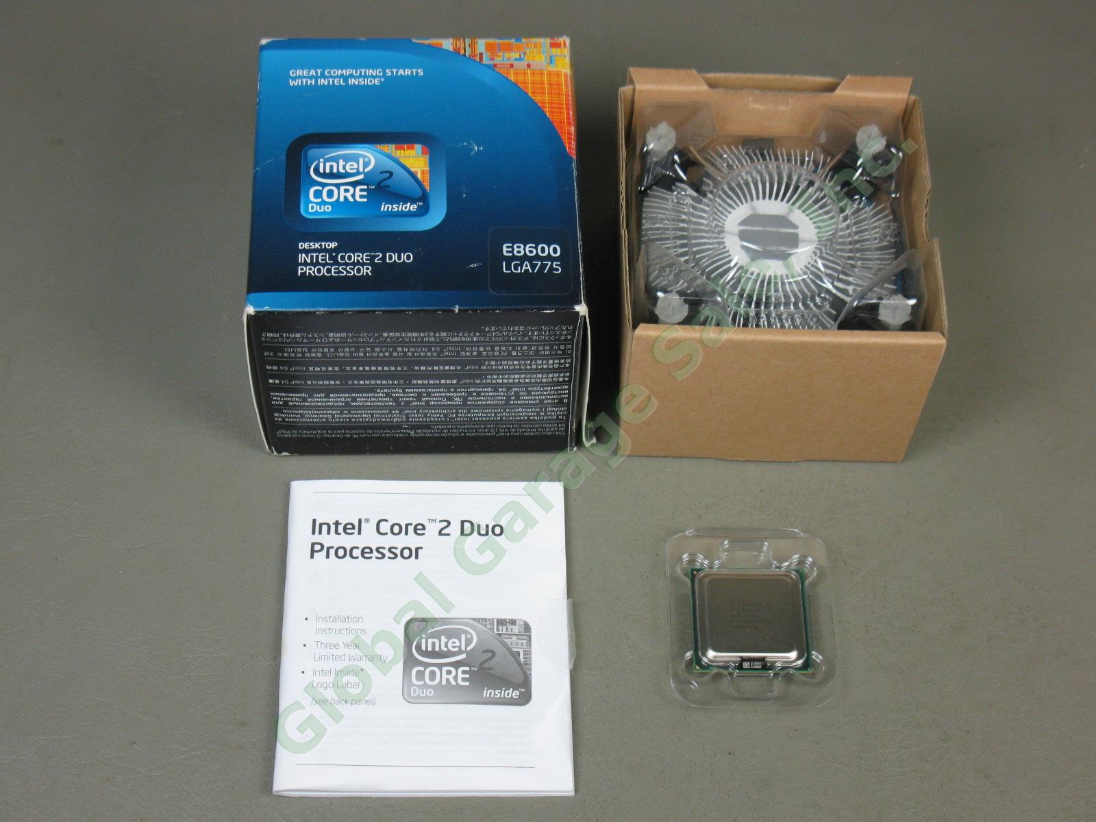 NEW Intel Core 2 Duo E8600 3.33GHz CPU Processor LGA775 Socket T + Heatsink Fan
