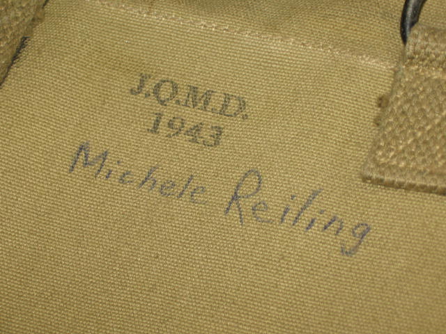 Vintage 1943 WWII US Army Medical Doctor Shoulder Bag 3