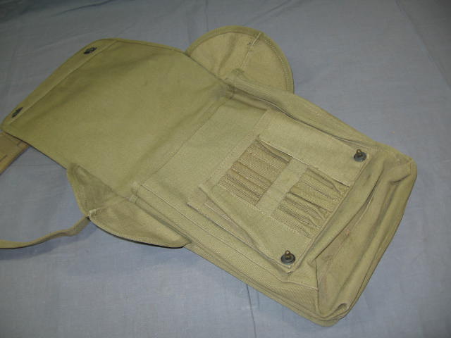 Vintage 1943 WWII US Army Medical Doctor Shoulder Bag 4