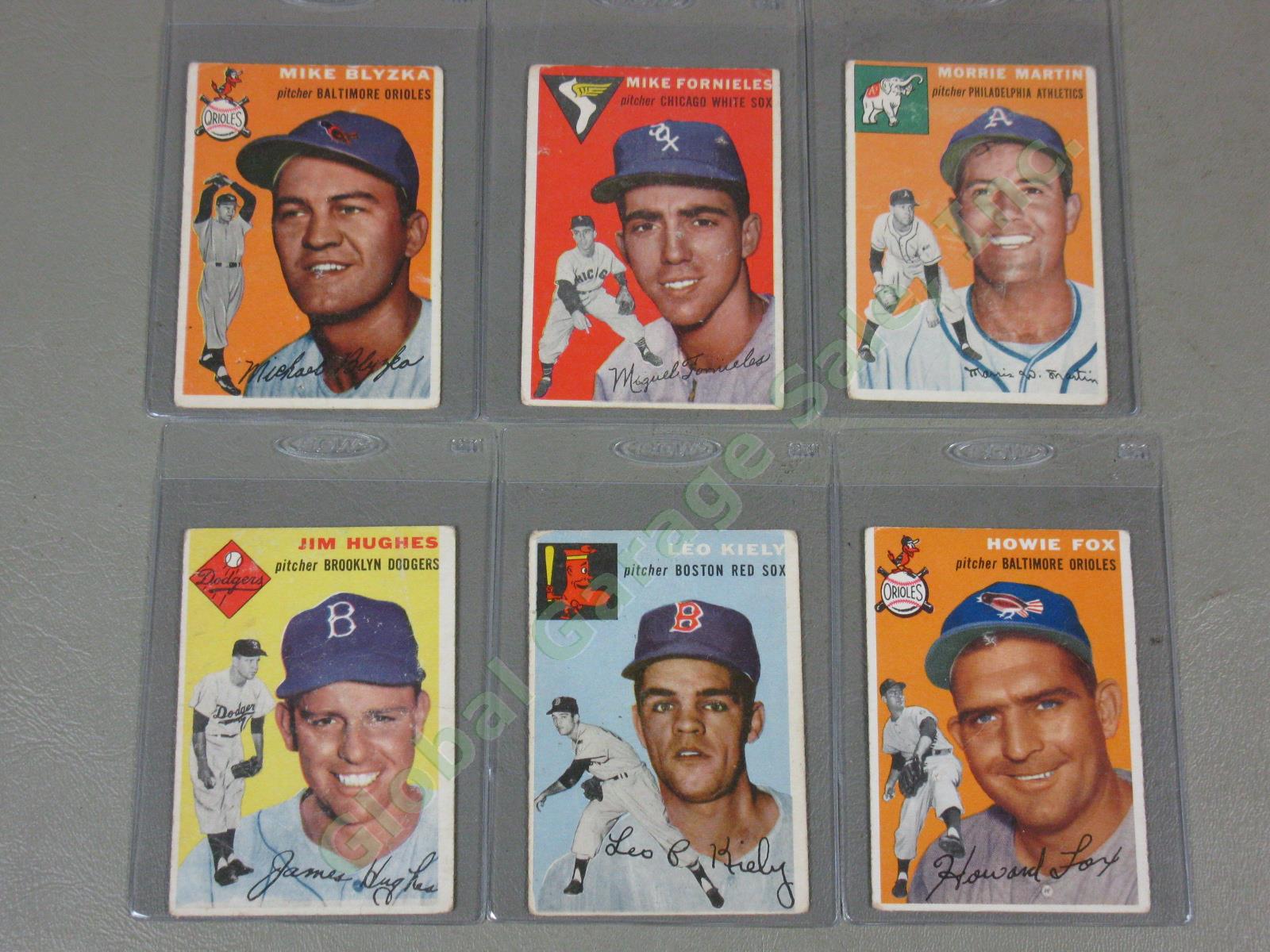45 Vtg 1954 Topps + Bowman Baseball Cards Lot Eddie Joost Jehosie Heard NO RES! 5