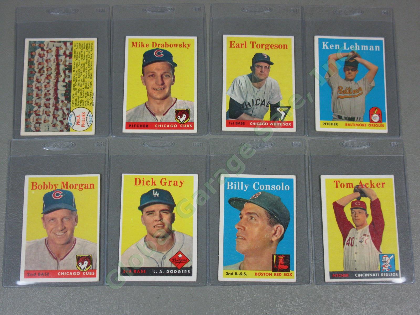 78 Vtg Topps 1958 Baseball Cards Lot Eddie Yost Don Newcombe Gene Conley NO RES! 4