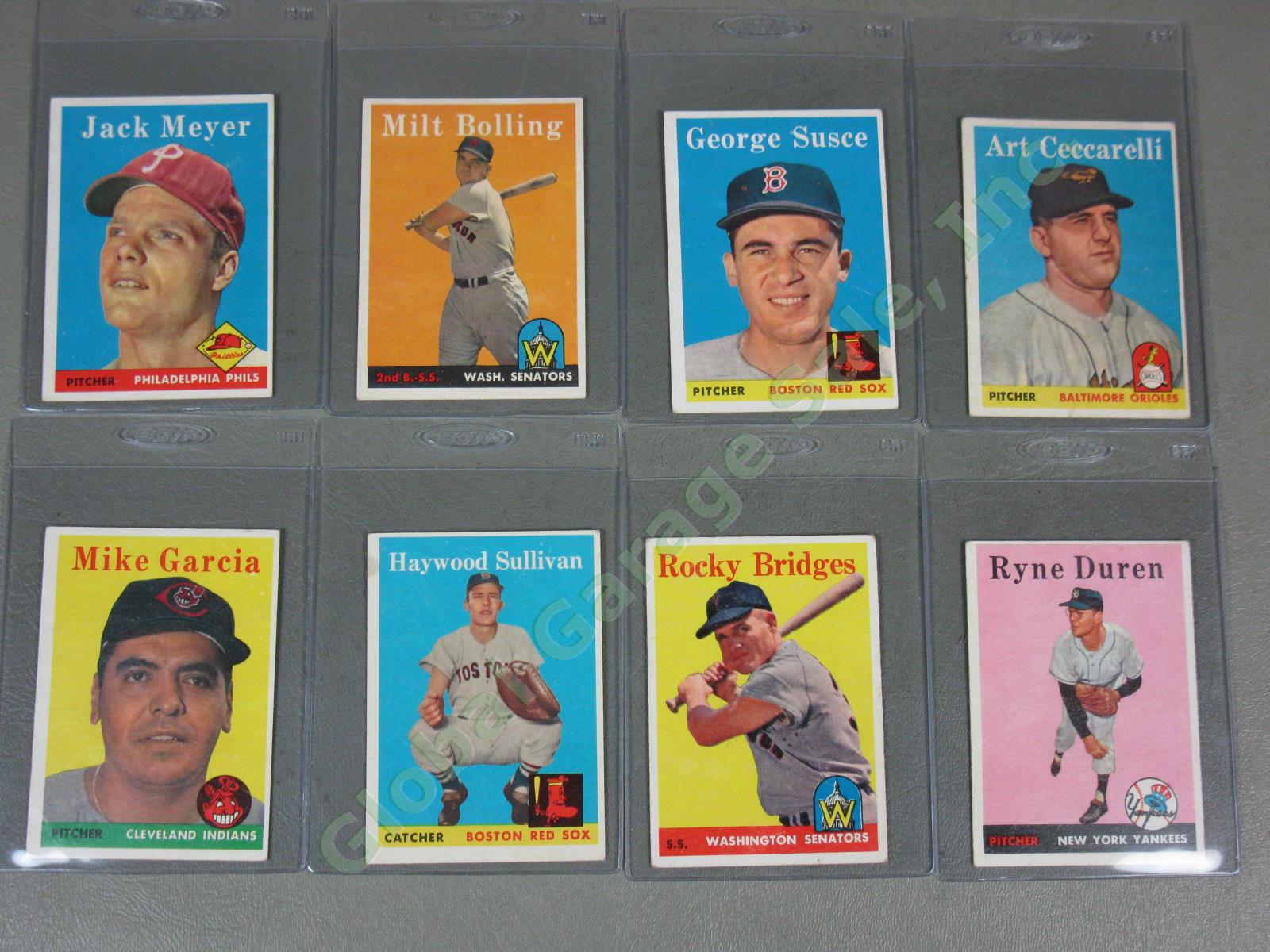 78 Vtg Topps 1958 Baseball Cards Lot Eddie Yost Don Newcombe Gene Conley NO RES! 7