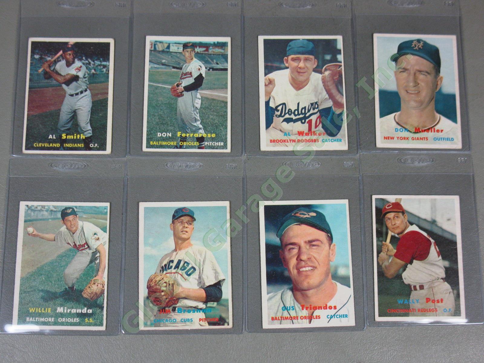 141 Vtg Topps 1957 Baseball Card Lot Vic Wertz Mickey Vernon Pizarro NO DUPES! 7