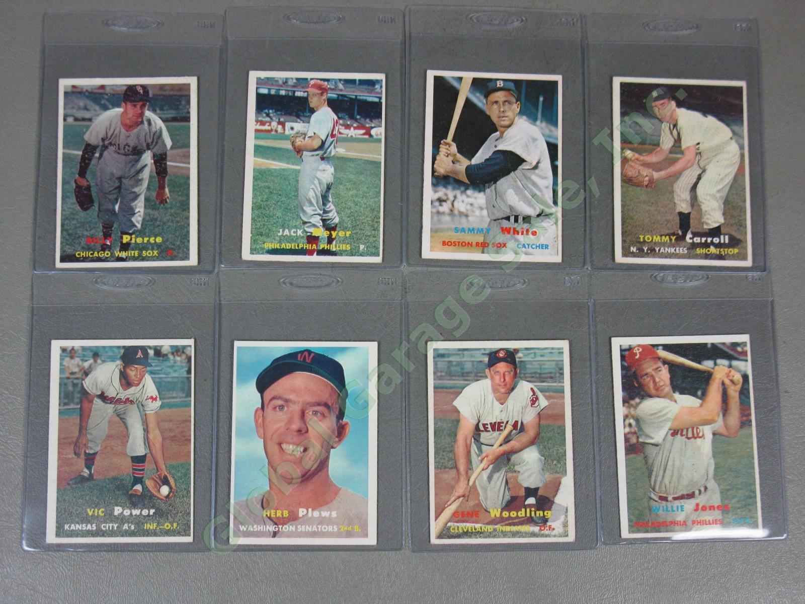 141 Vtg Topps 1957 Baseball Card Lot Vic Wertz Mickey Vernon Pizarro NO DUPES! 8