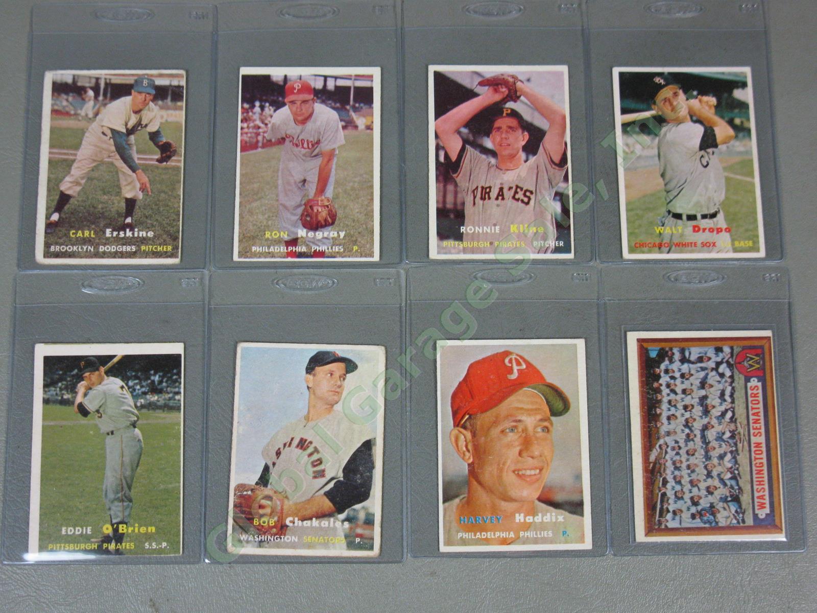 141 Vtg Topps 1957 Baseball Card Lot Vic Wertz Mickey Vernon Pizarro NO DUPES! 11