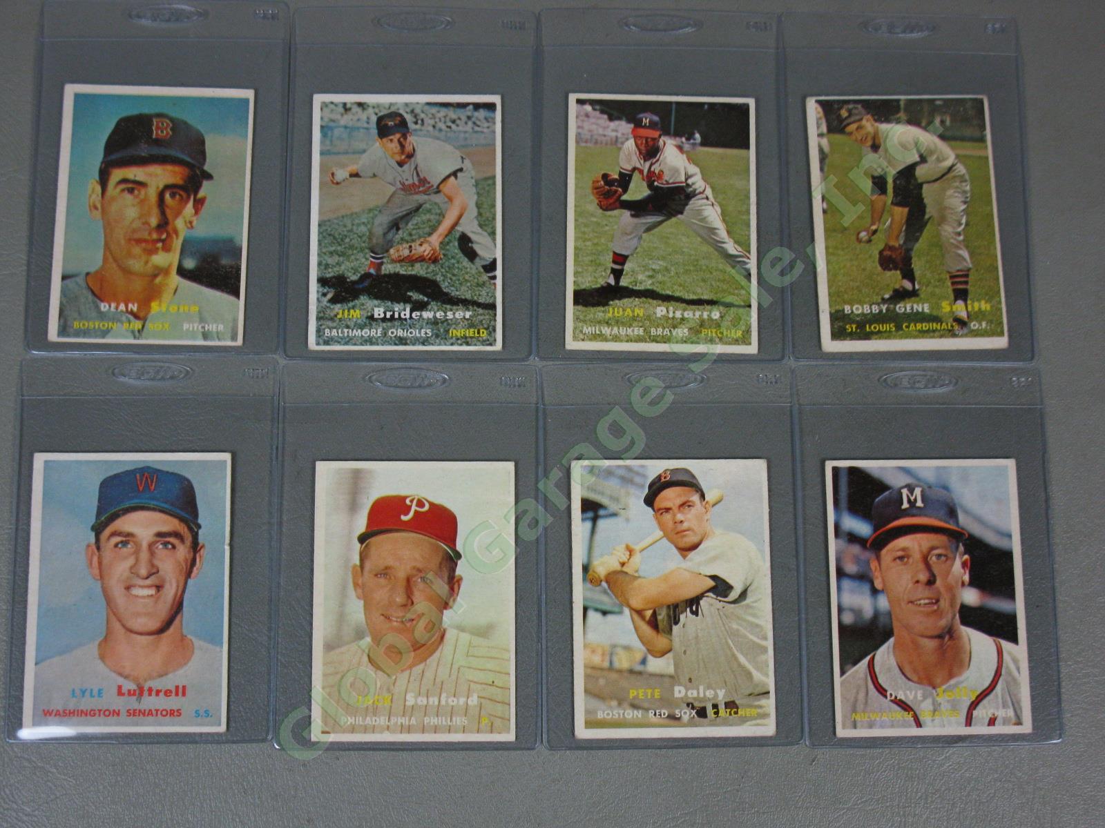 141 Vtg Topps 1957 Baseball Card Lot Vic Wertz Mickey Vernon Pizarro NO DUPES! 16